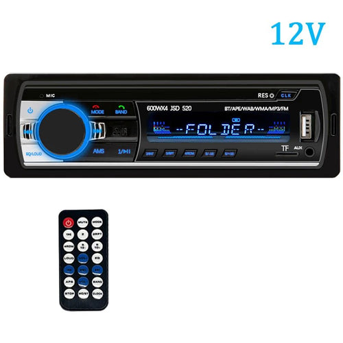 1 DIN Bluetooth Car Stereo MP3 Player – 60W x 4 FM Radio with USB, SD Card & AUX Input - Bryans Products