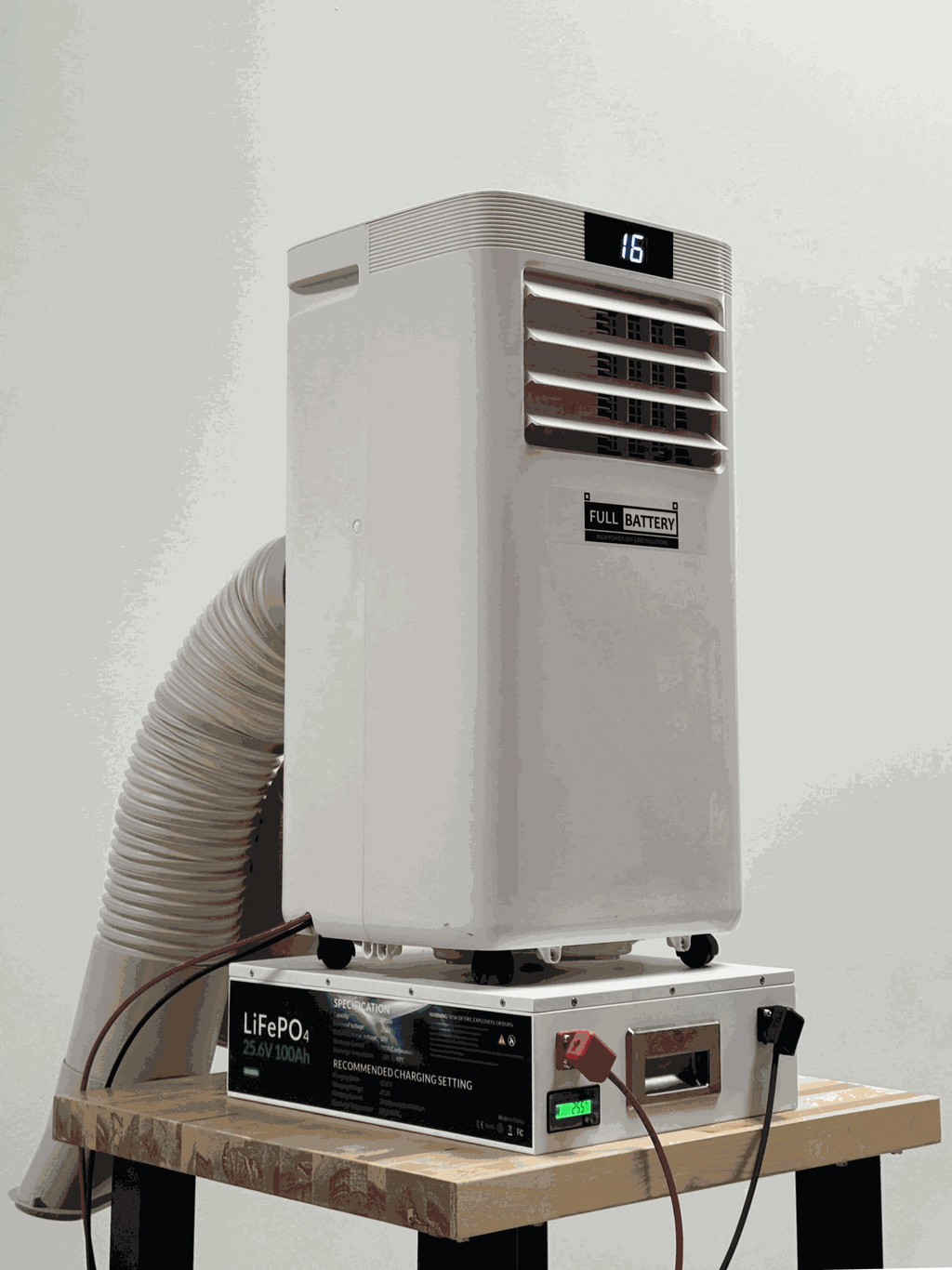 24V Pure DC Portable, Battery/Solar Air Conditioner & Heater (heat pump, 12,000 BTU/h)