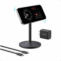 Anker MagGo Wireless Charger stand with 15W MagSafe-compatible fast charging and 360° rotation feature