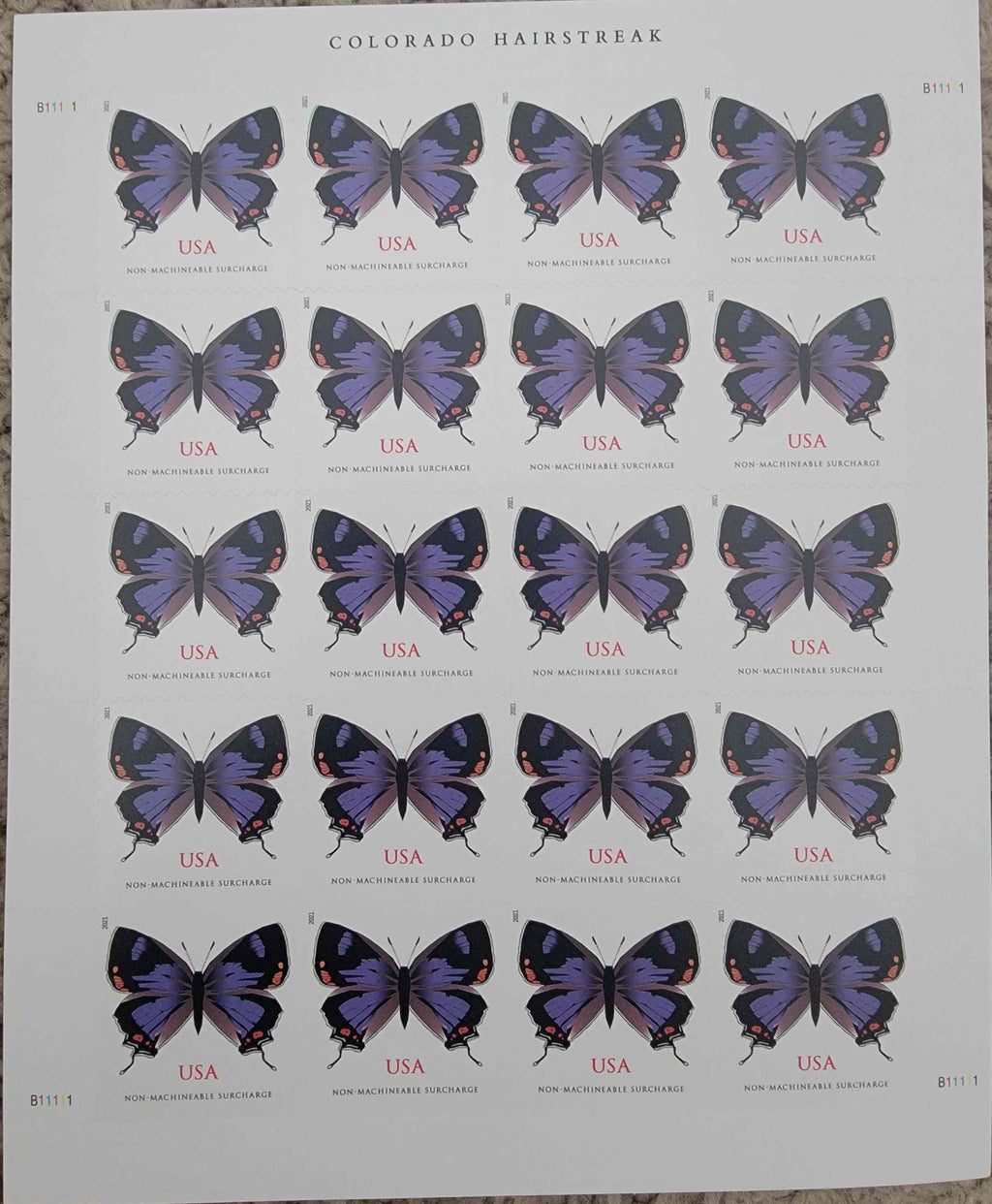USA Forever Non-Machinable Stamps pack of 20 with random designs