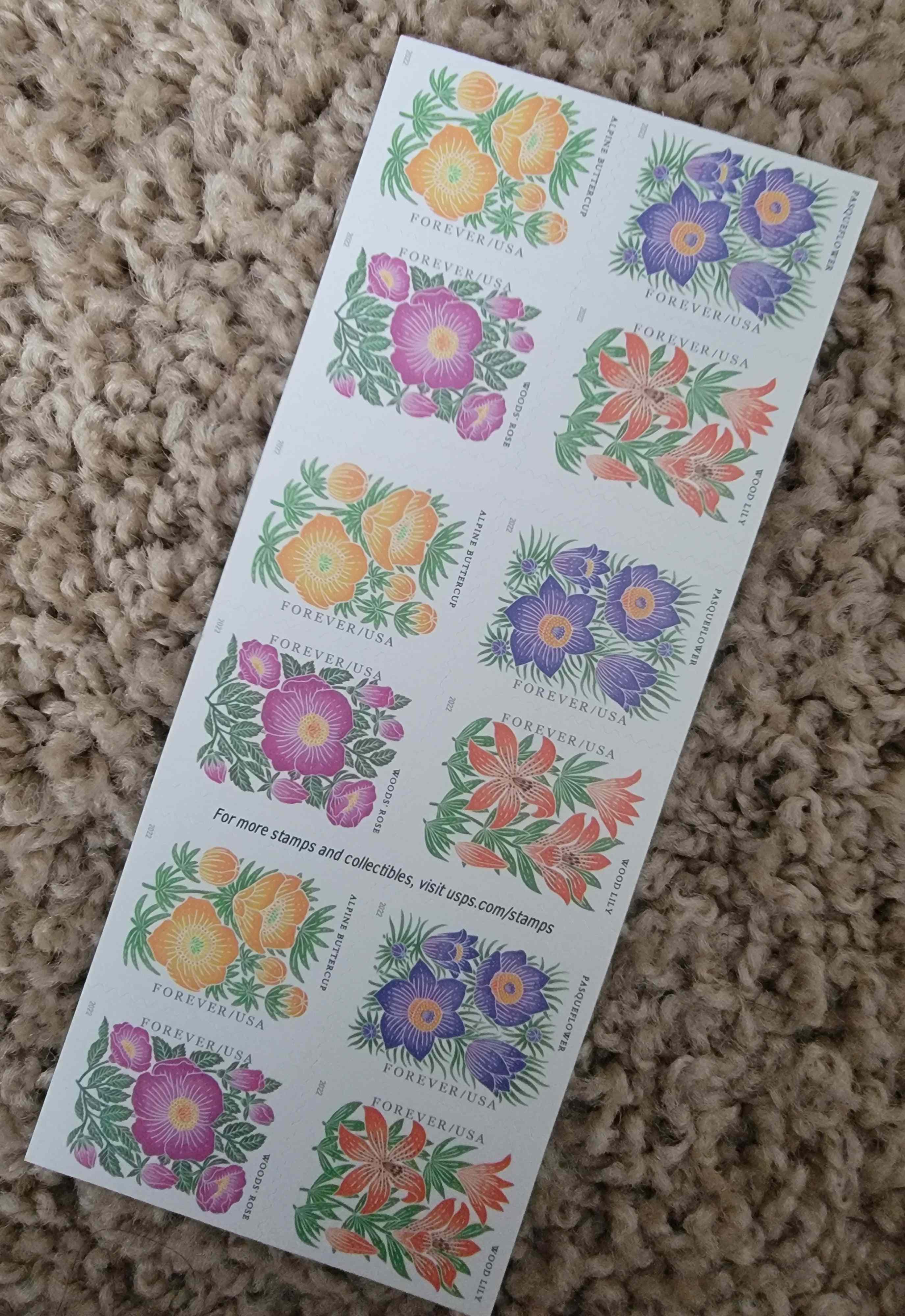 USA Forever Mountain Flora booklet of 20 stamps