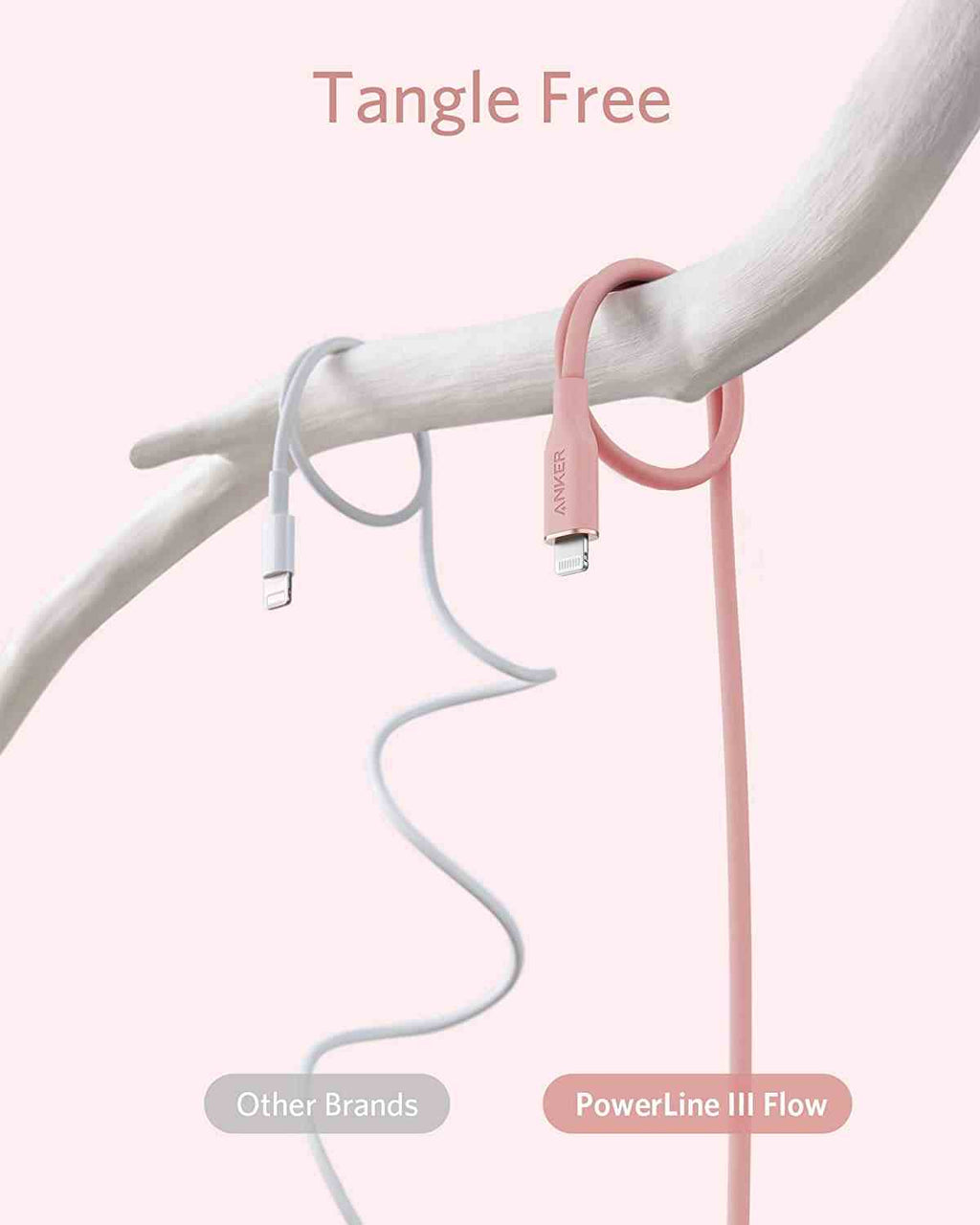 Anker <b>641</b> USB-C to Lightning Cable (Flow, 3 ft Silicone)