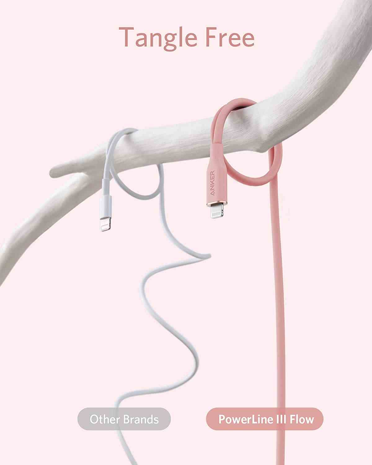 Anker <b>641</b> USB-C to Lightning Cable (Flow, 3 ft Silicone)
