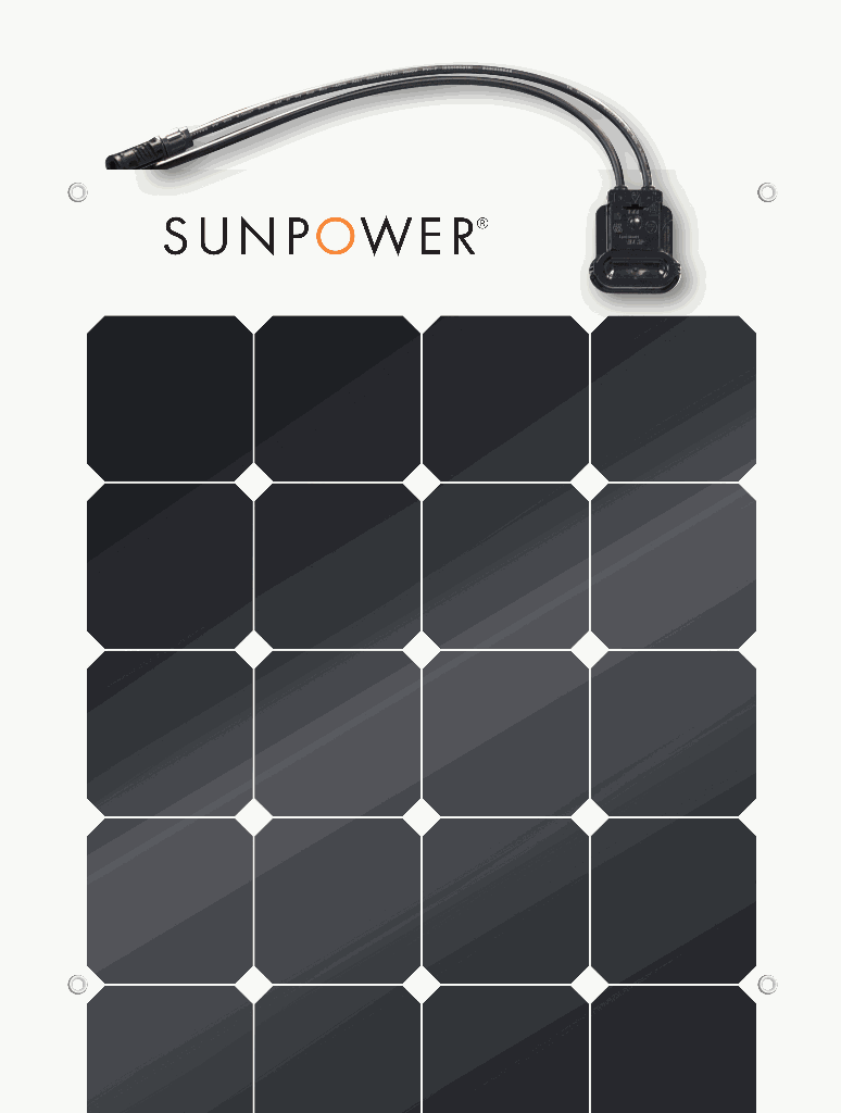 Sunpower 100W Flexible Solar Panel with Maxeon Technology cells