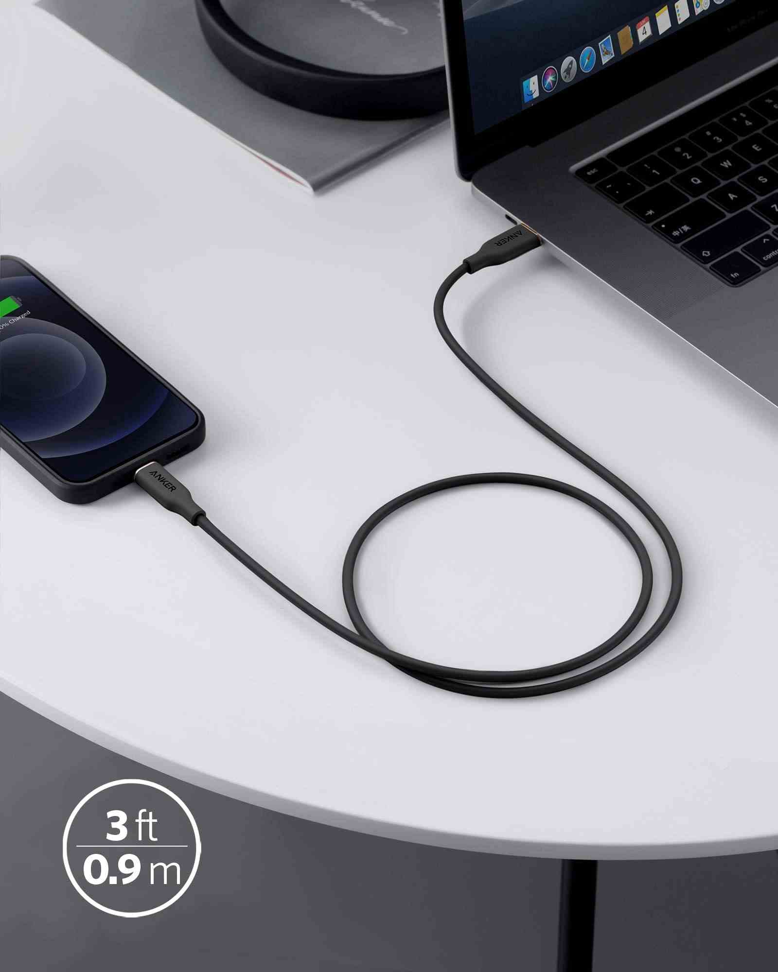 Anker <b>641</b> USB-C to Lightning Cable (Flow, Silicone)