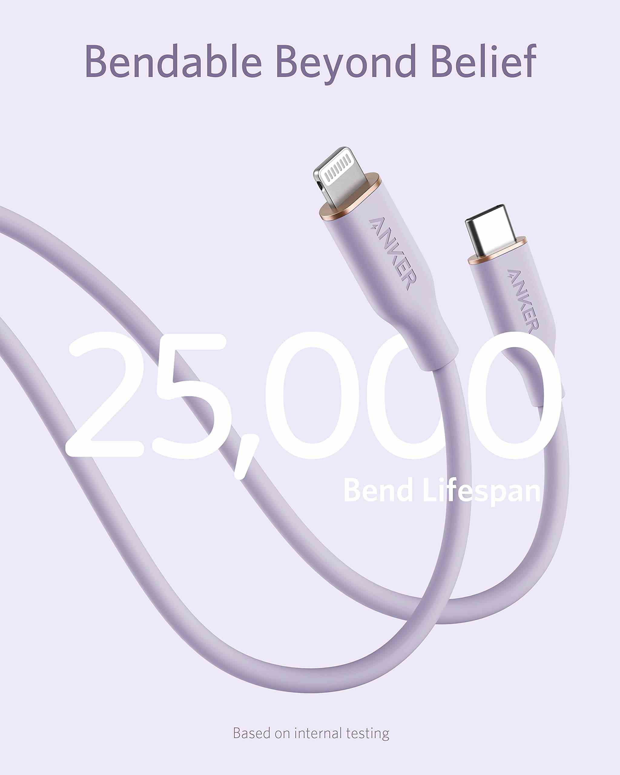 Anker <b>641</b> USB-C to Lightning Cable (Flow, Silicone)