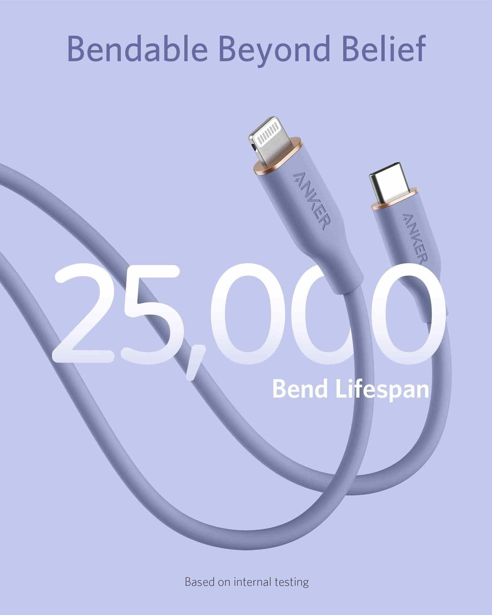 Anker <b>641</b> USB-C to Lightning Cable (Flow, Silicone)