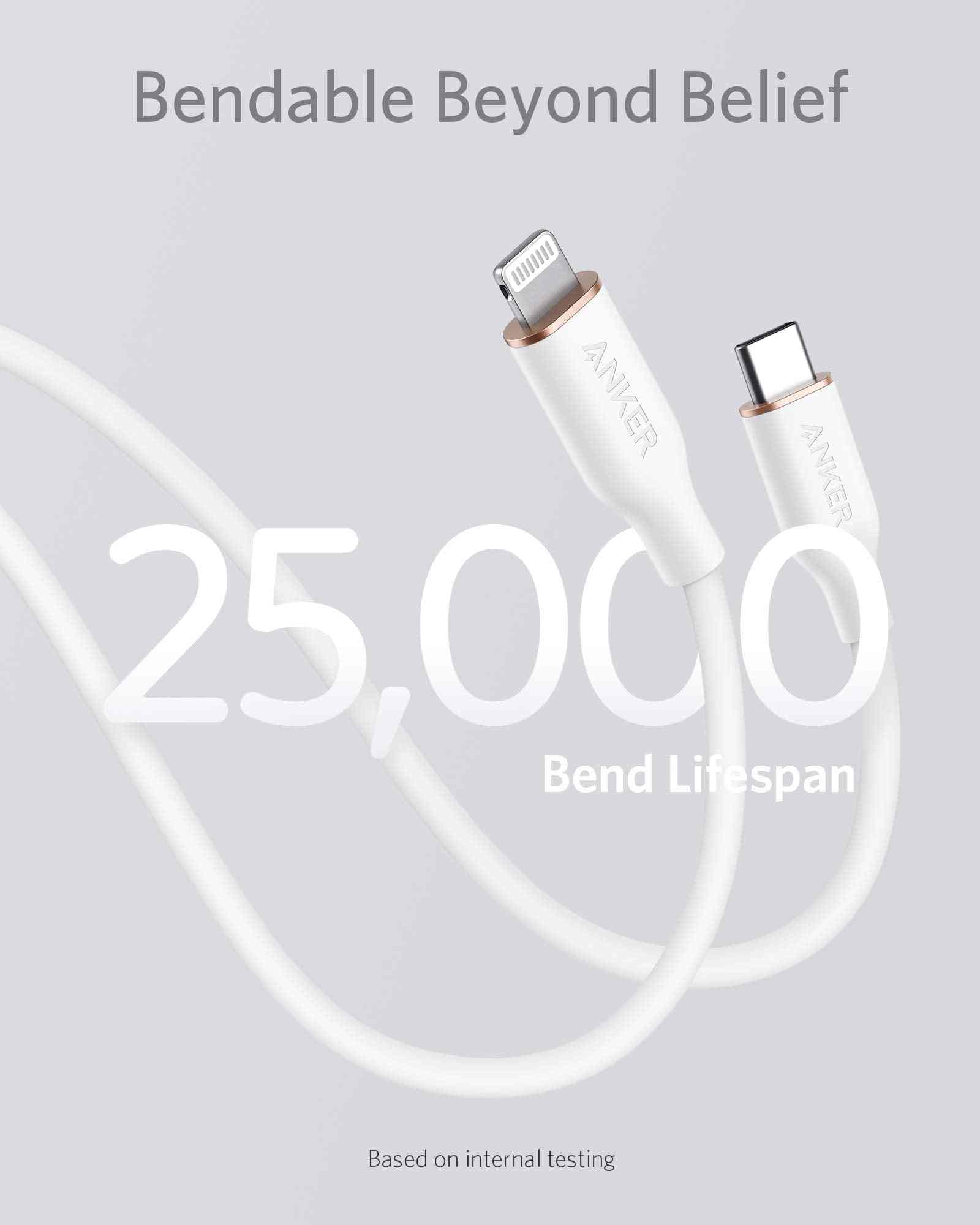 Anker <b>641</b> USB-C to Lightning Cable (Flow, Silicone)