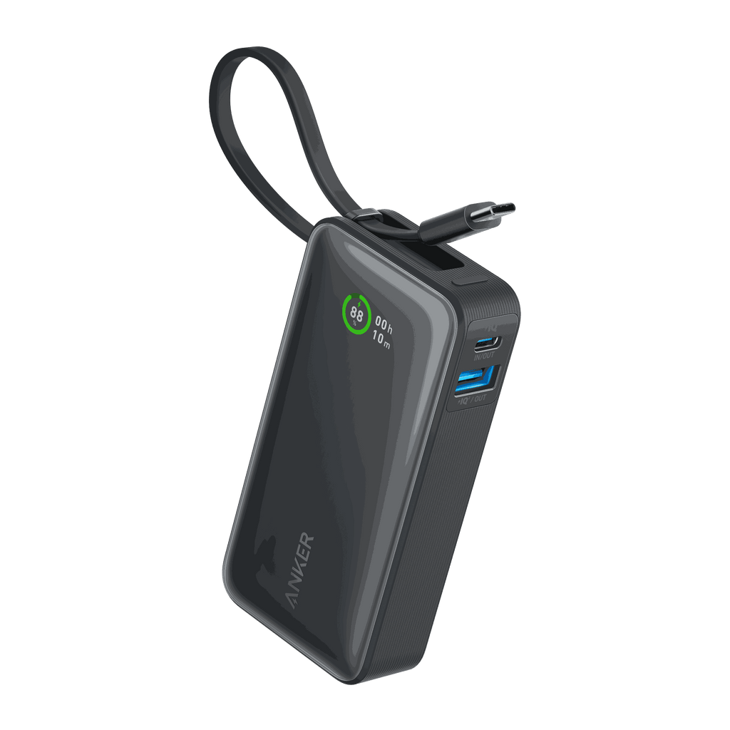 Anker Nano Power Bank 30W with built-in USB-C cable compact portable charger