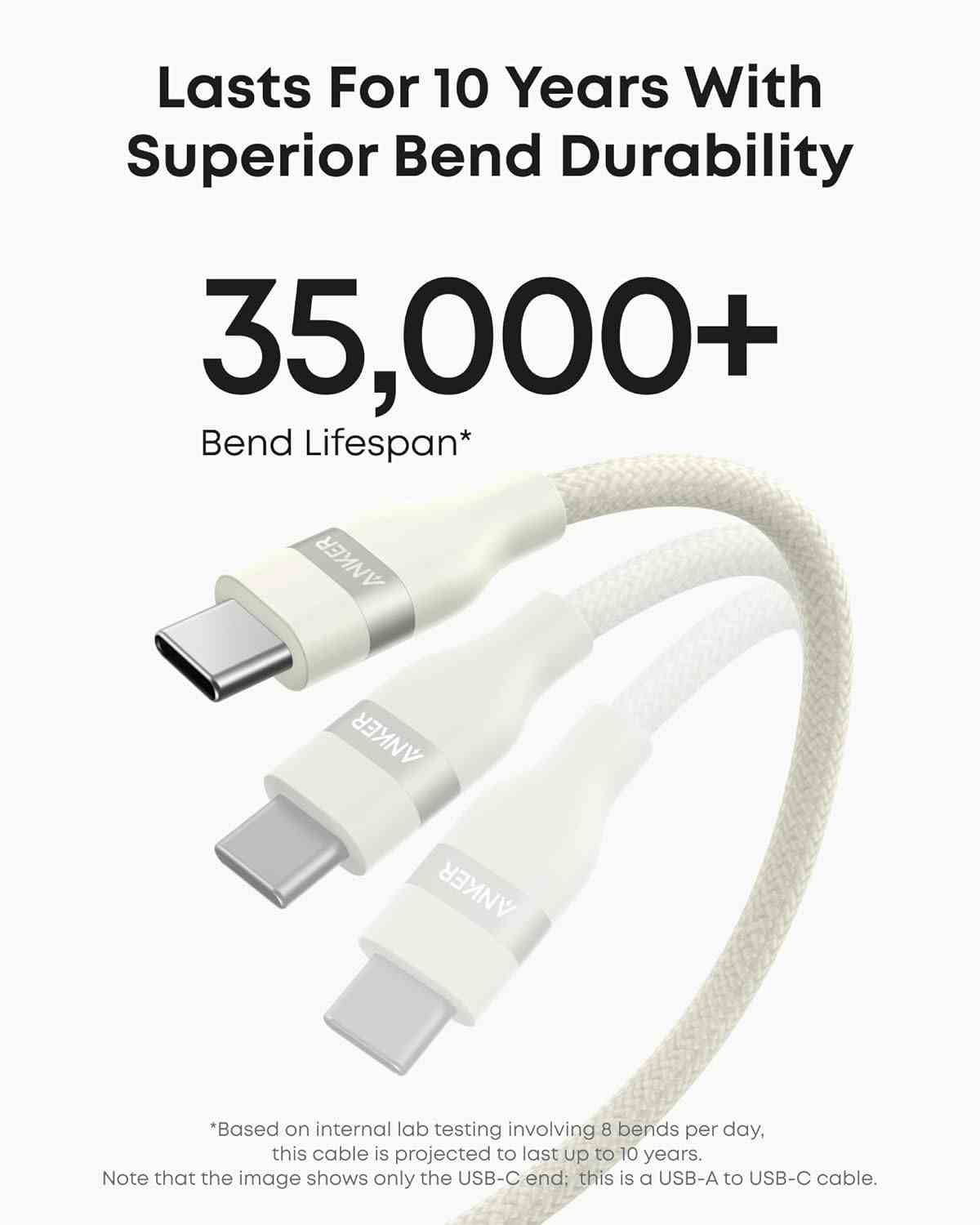 Anker USB-A to USB-C Cable (3 ft / 6 ft, Upcycled-Braided)