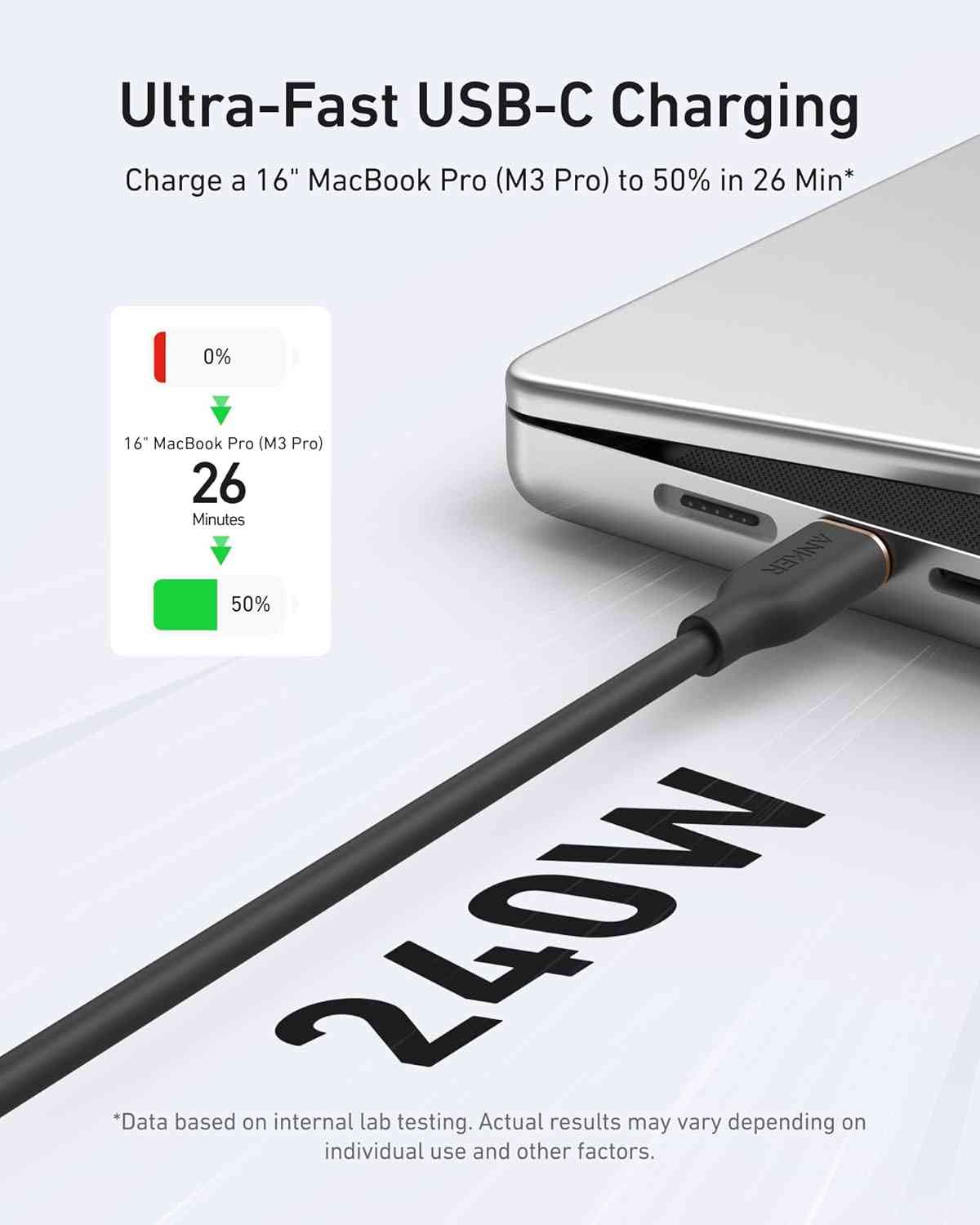 Anker <b>643</b> USB-C to USB-C Cable (Flow, Silicone)