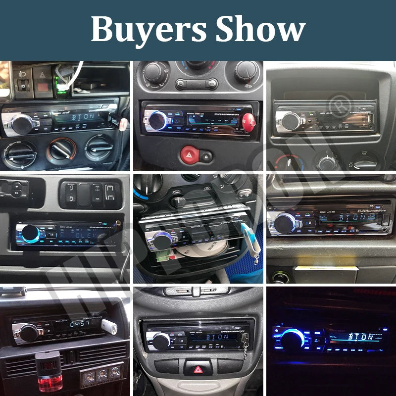 Car Radio 1 Din Stereo Player Digital Bluetooth Car MP3 Player 60Wx4 FM Radio Stereo Audio Music USB/SD with in Dash AUX Input