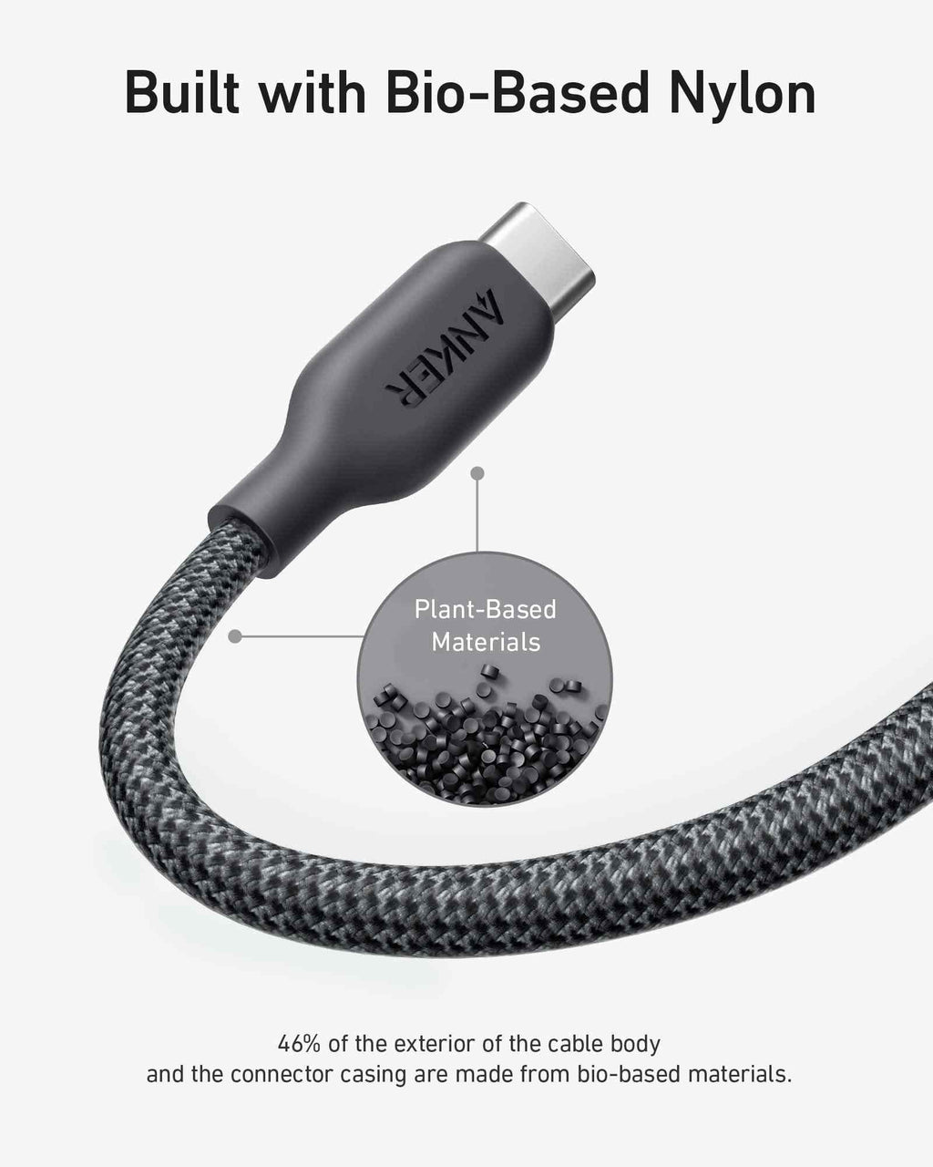 Anker <b>543</b> USB C to USB C Cable (240W, 10 ft)
