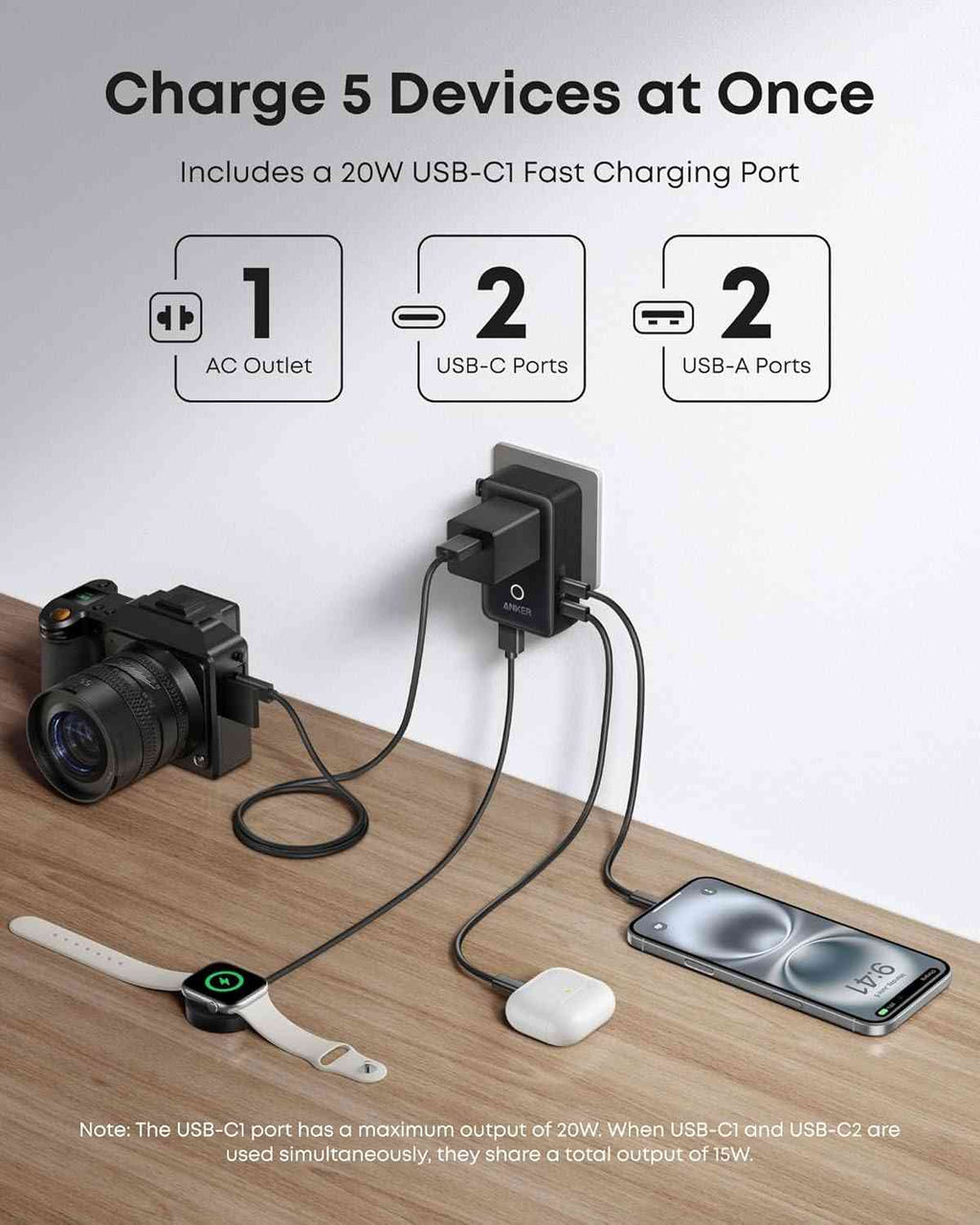 Anker Laptop Power Bank (25K, 165W, Built-In and Retractable Cables)