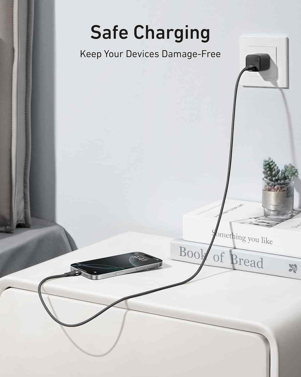 Anker USB-C to USB-C Cable (3 ft / 6 ft, 240W, Upcycled-Braided)