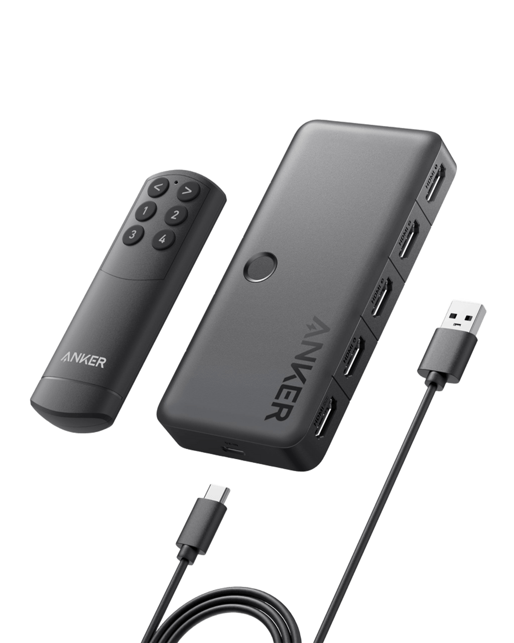Anker HDMI Switch 4-in-1 input with 4K output and remote control