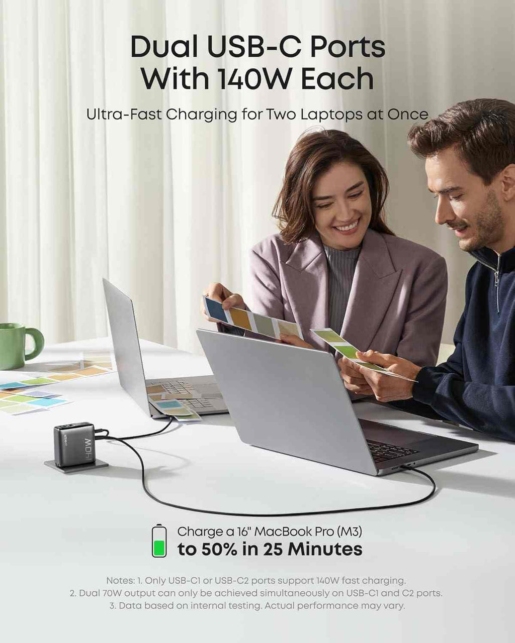 Anker Laptop Power Bank (25K, 165W, Built-In and Retractable Cables)