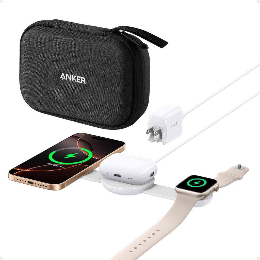 Anker MagGo Wireless Charging Station (3-in-1, Foldable Pad)