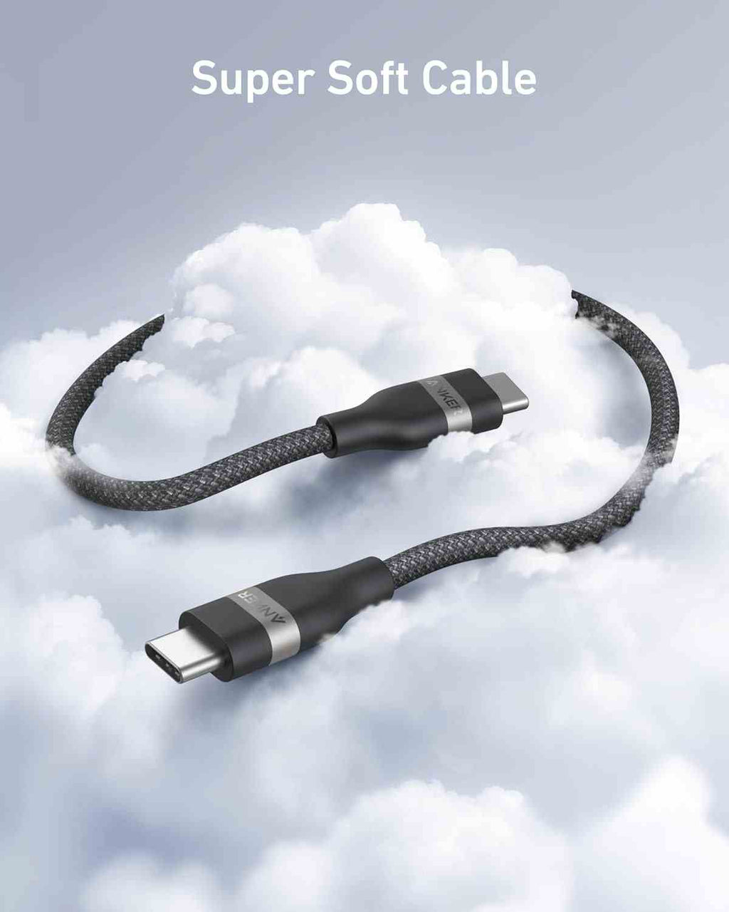 Anker USB-C to USB-C Cable (3 ft / 6 ft, 240W, Upcycled-Braided)