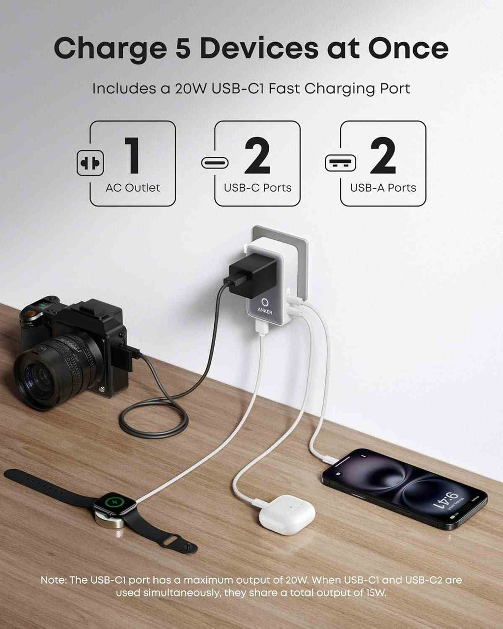 Anker Laptop Power Bank (25K, 165W, Built-In and Retractable Cables)