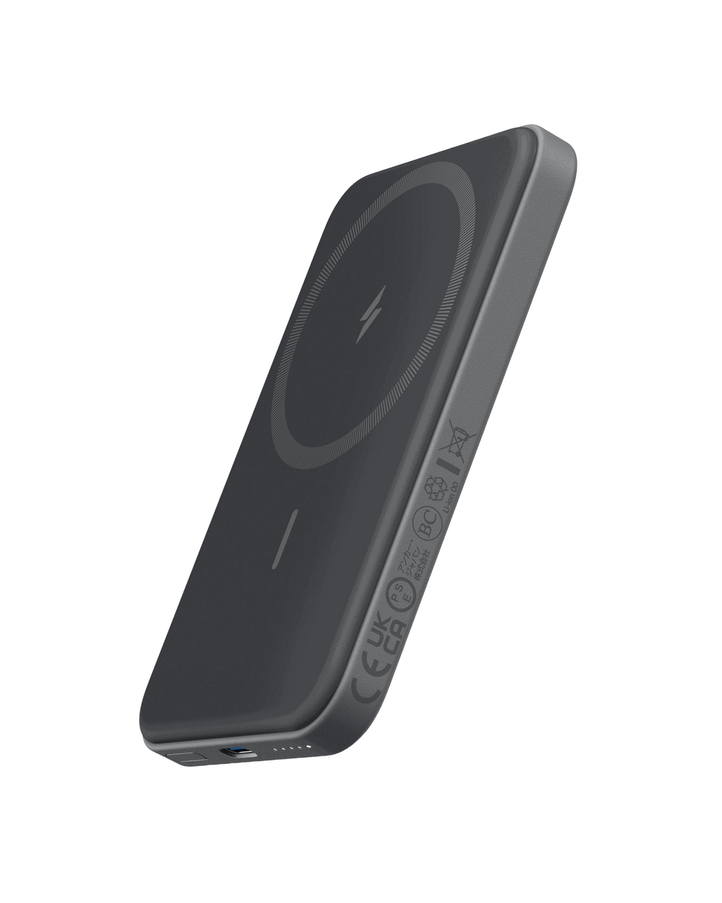Anker 621 Magnetic Battery MagGo compact portable power bank attached to iPhone