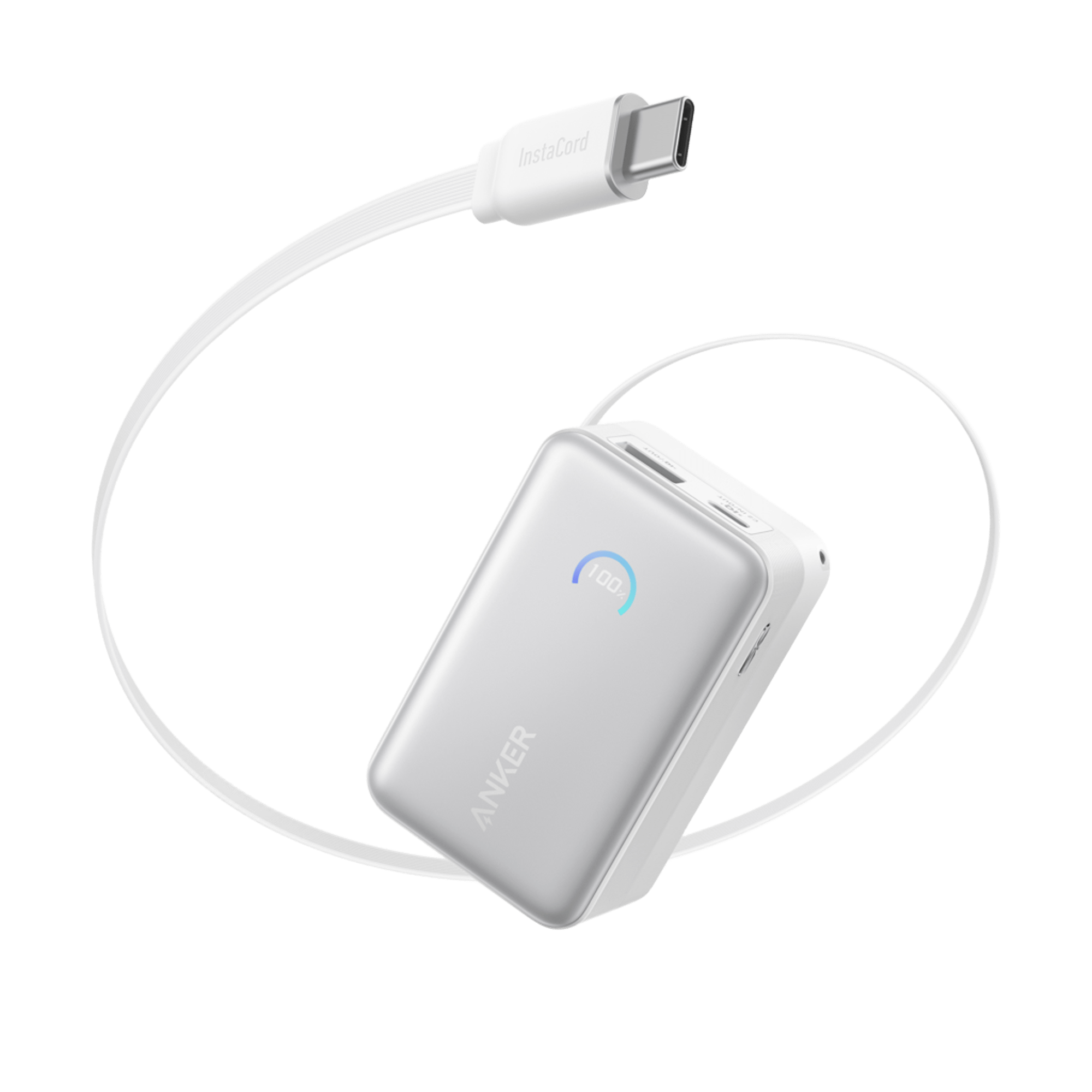 Anker Nano Power Bank 10,000mAh 45W with built-in retractable USB-C cable compact portable charger