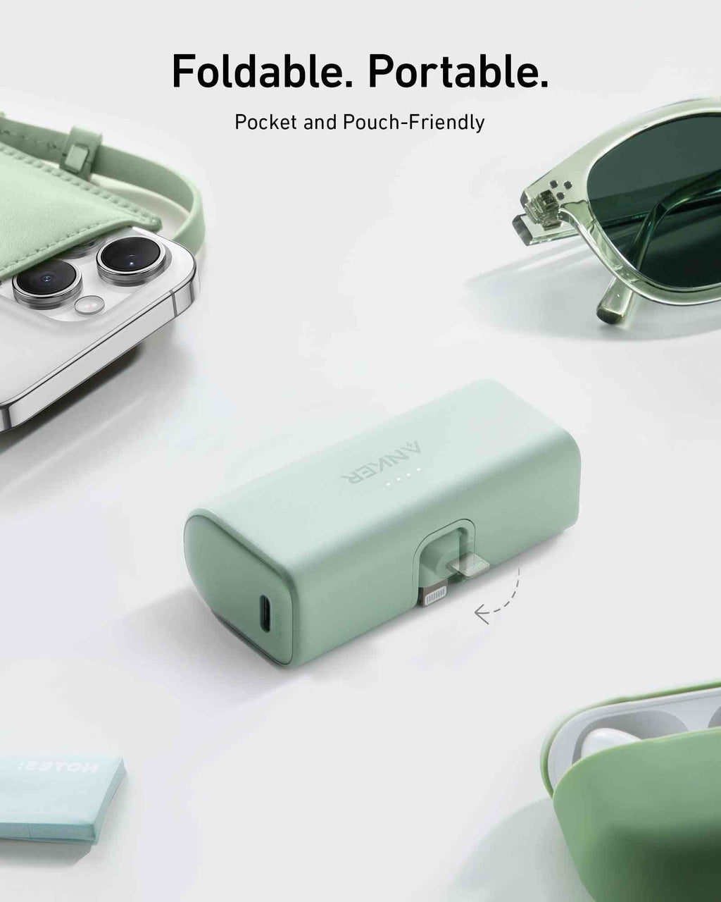 Anker Nano Power Bank (12W, Built-In Lightning Connector)