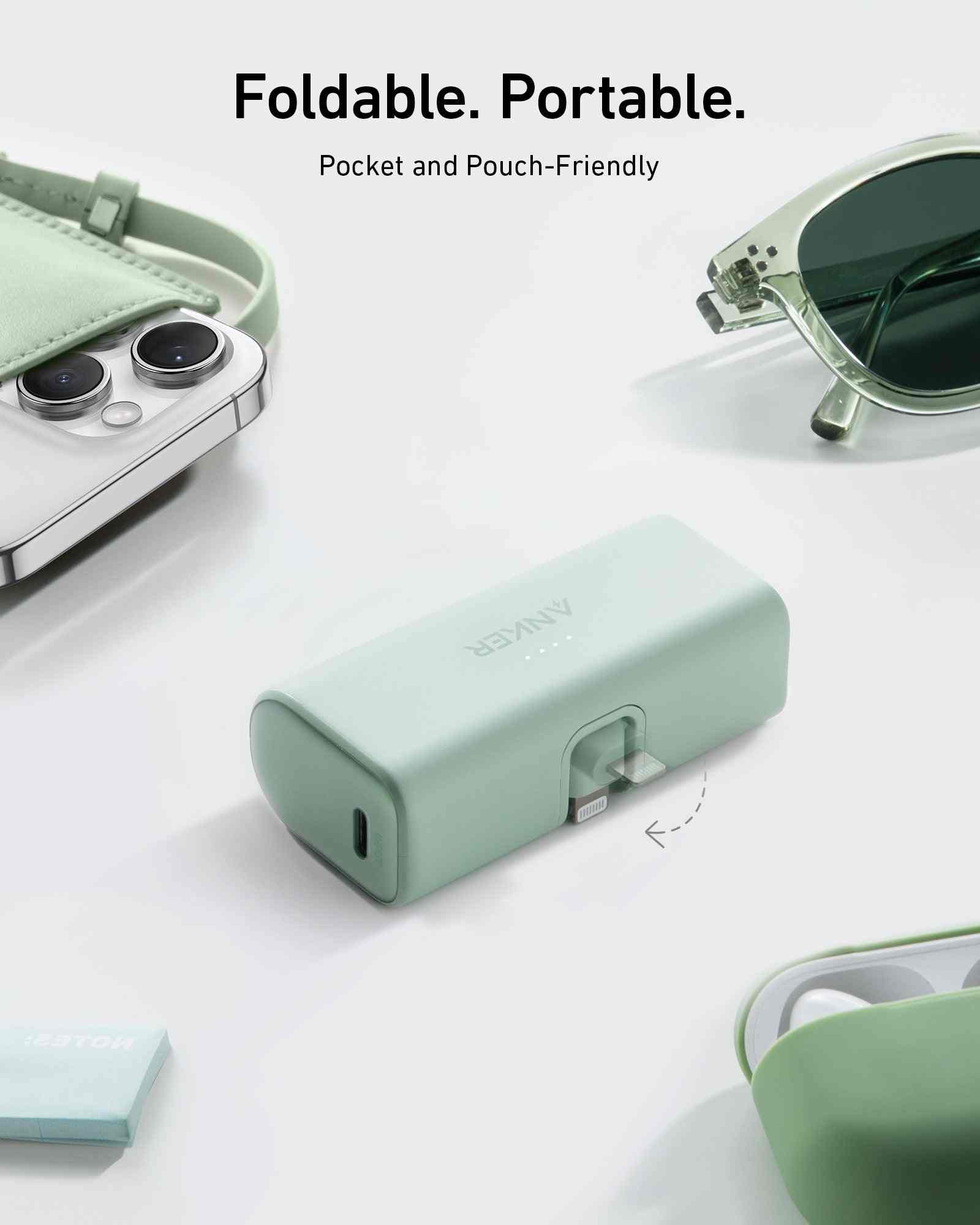 Anker Nano Power Bank (12W, Built-In Lightning Connector)