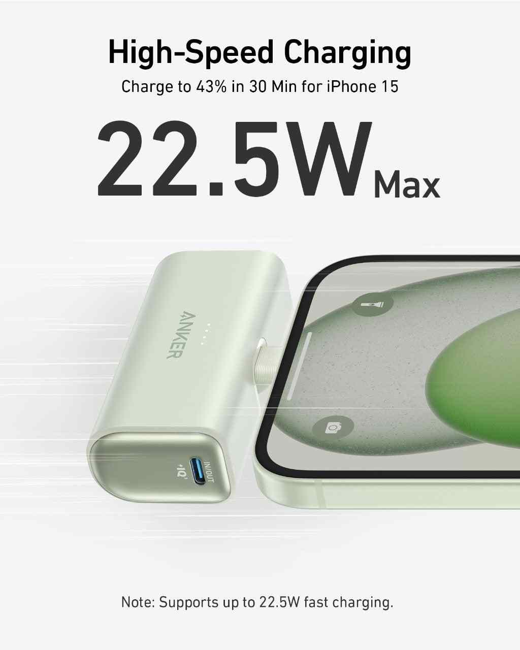 Anker Nano Power Bank (22.5W, Built-In USB-C Connector)