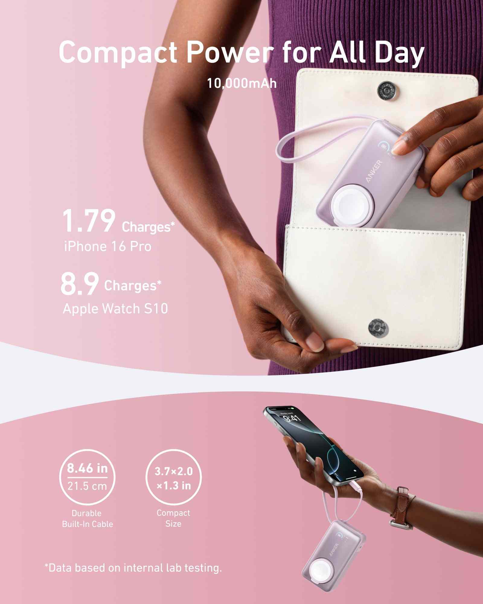 Anker MagGo Power Bank (10K, 35W, For Apple Watch)
