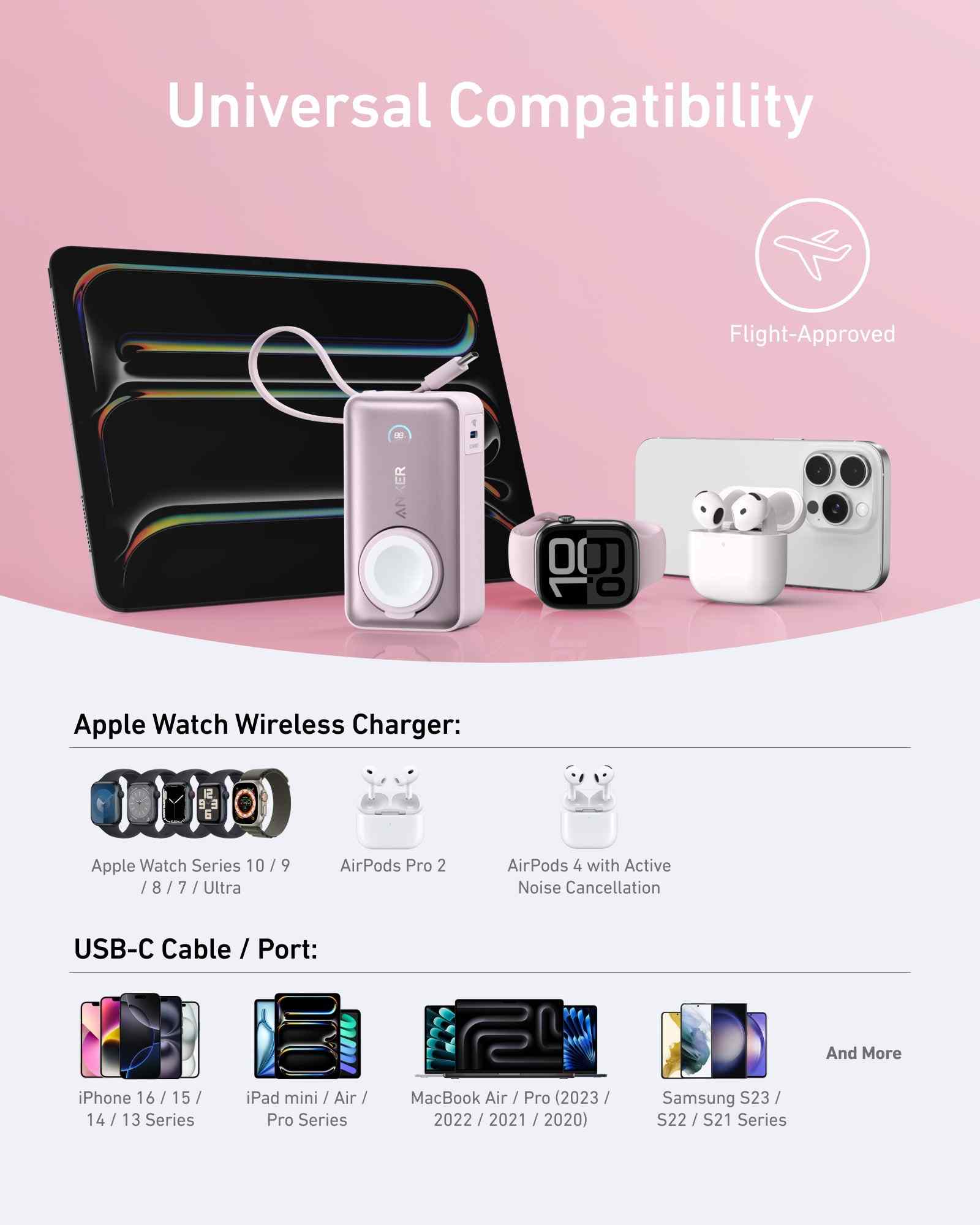 Anker MagGo Power Bank (10K, 35W, For Apple Watch)
