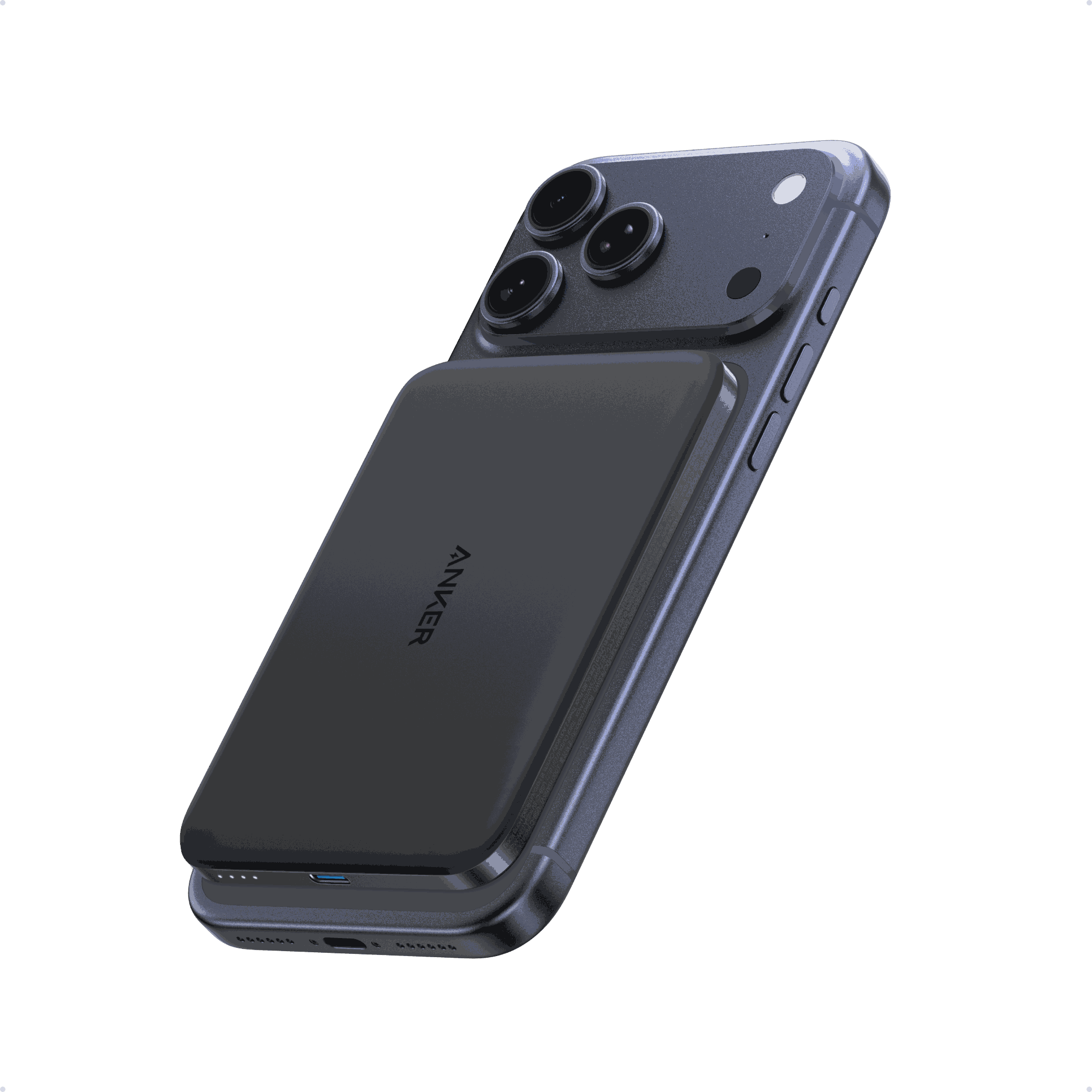 Slim Anker Nano Power Bank 5K MagGo with magnetic Qi2-compatible fast charging and USB-C port