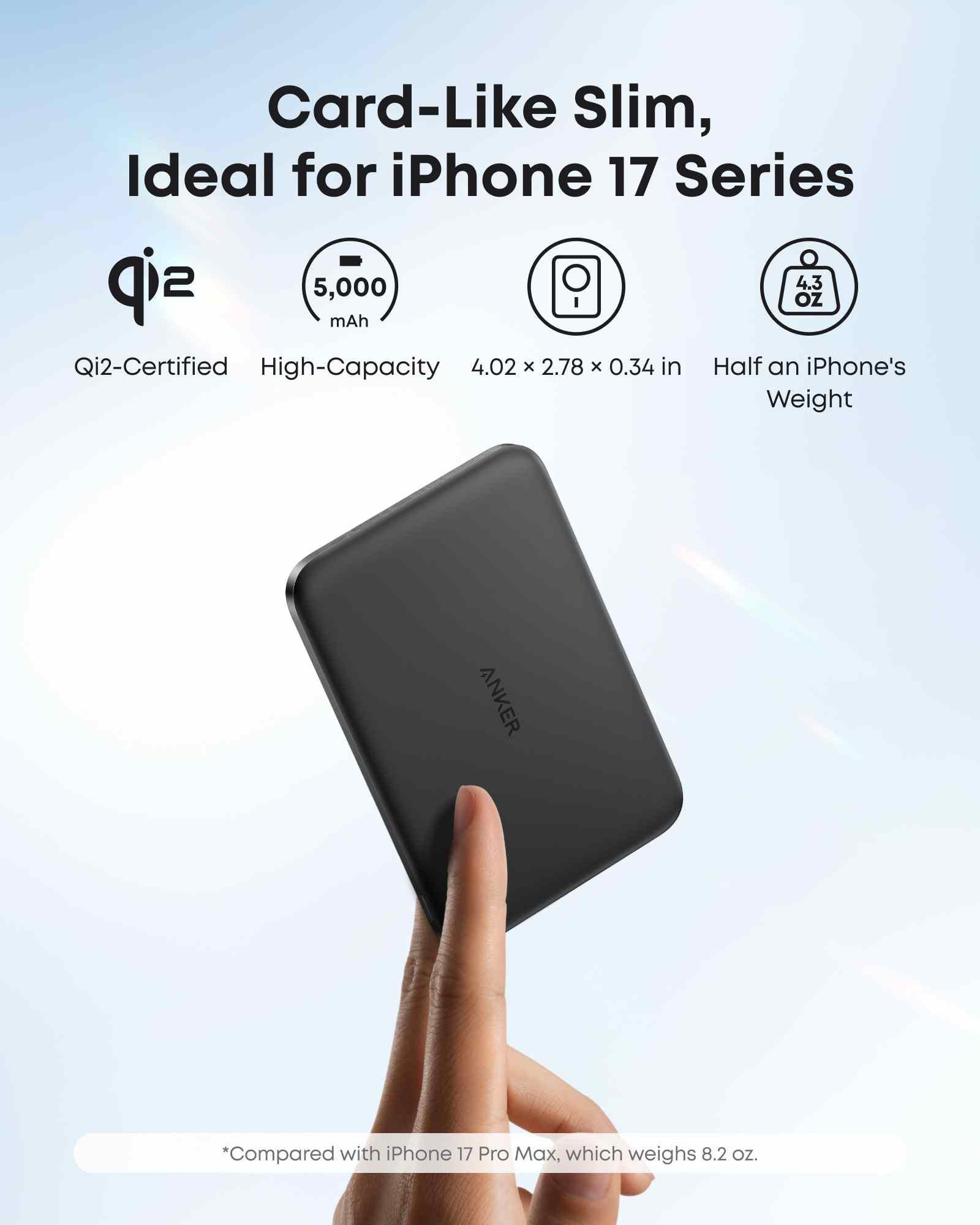 Anker Nano Power Bank (5K, MagGo, Slim)
