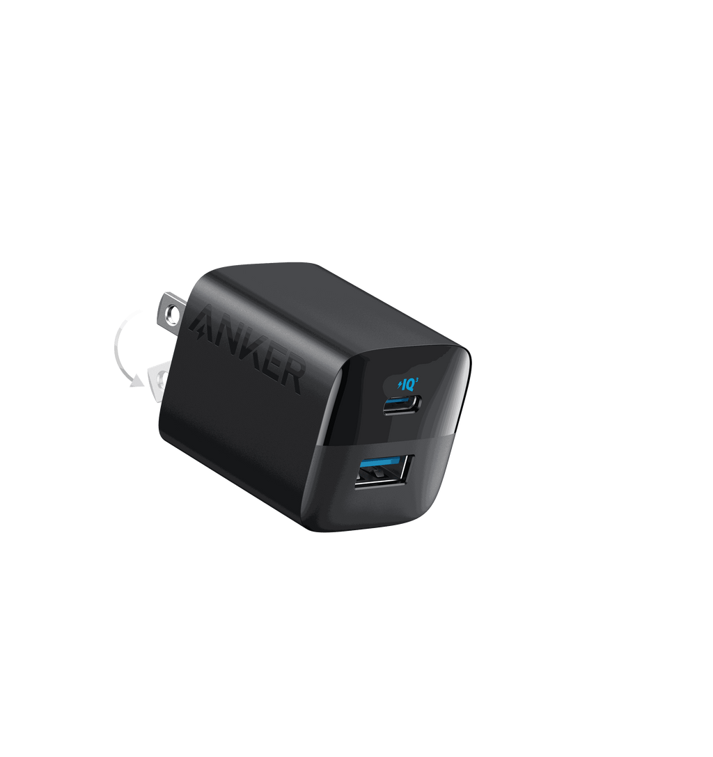 Anker 323 Charger 33W compact USB-C and USB-A high-speed dual port with ActiveShield safety system
