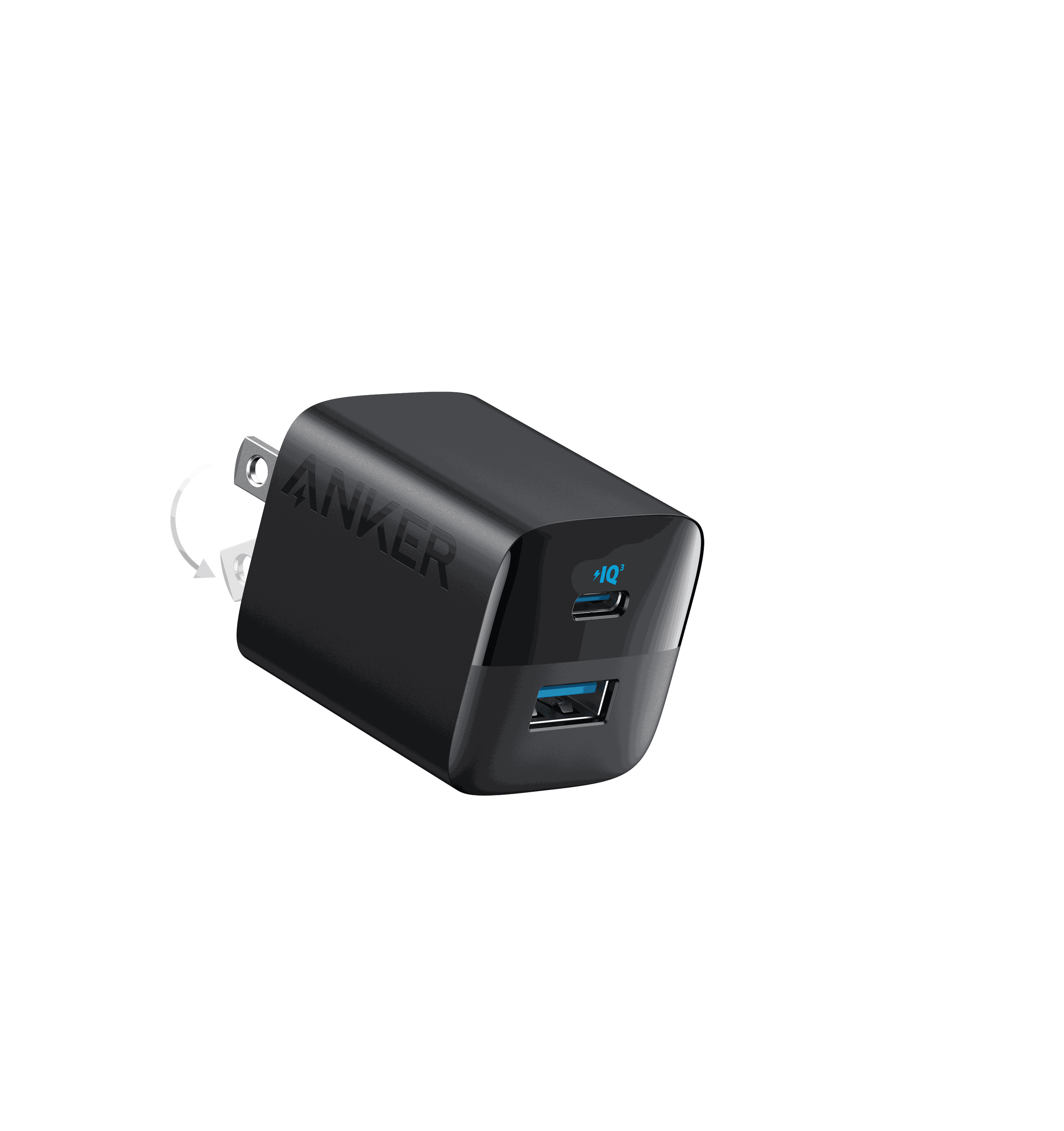 Anker 323 Charger 33W compact USB-C and USB-A high-speed dual port with ActiveShield safety system