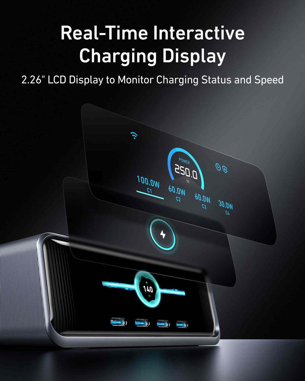 Anker Prime Charger (250W, 6 Ports, GaNPrime)