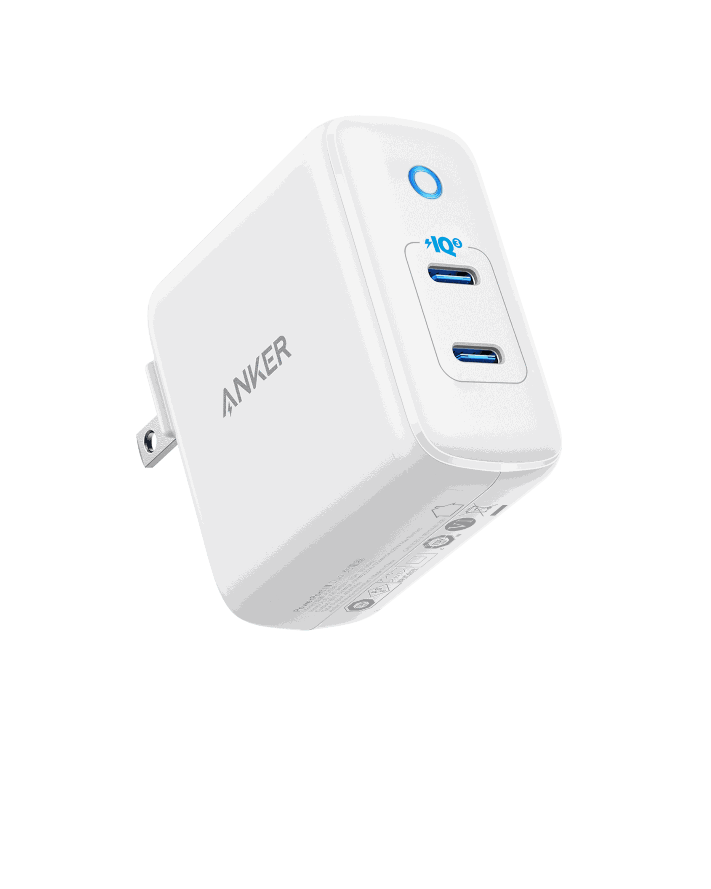Anker 324 Charger 40W fast charging compact foldable plug with enhanced safety features