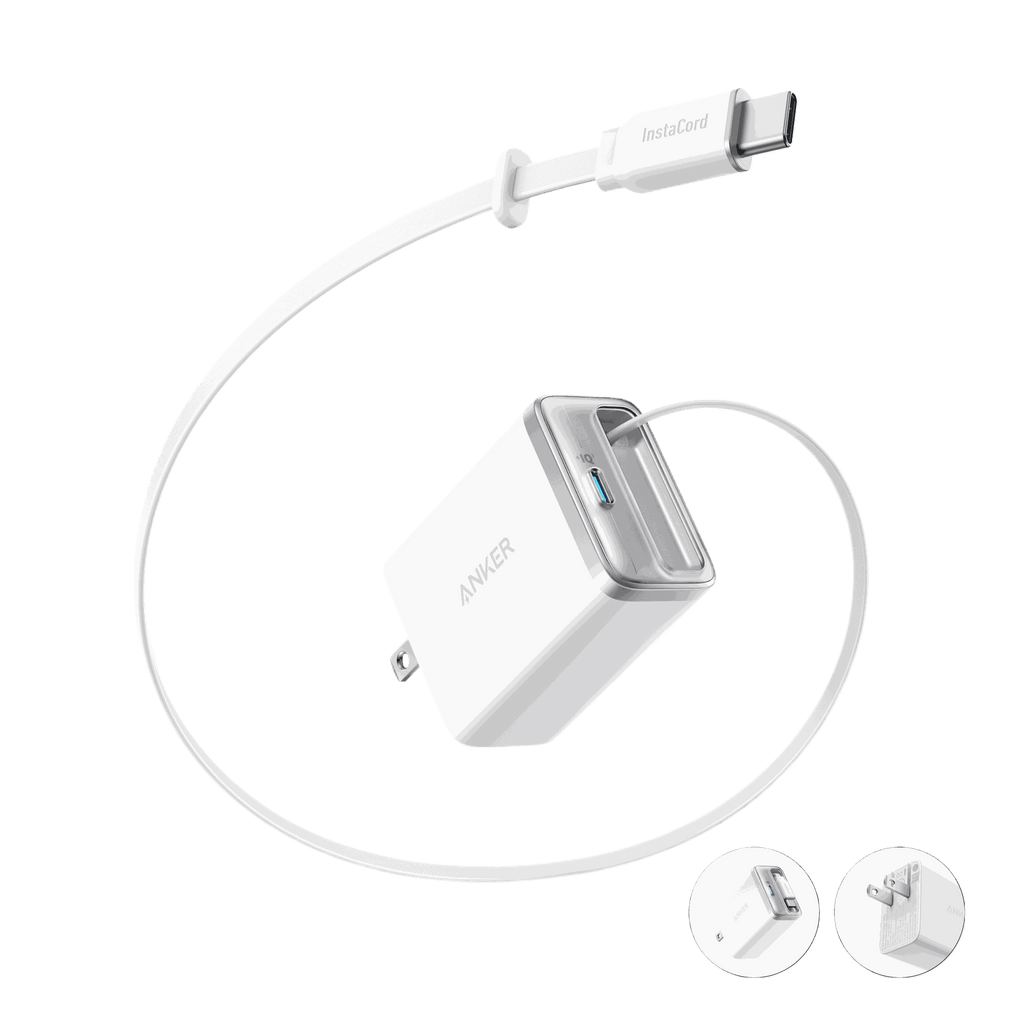 Anker Nano Charger 35W with built-in retractable USB-C cable compact and portable design