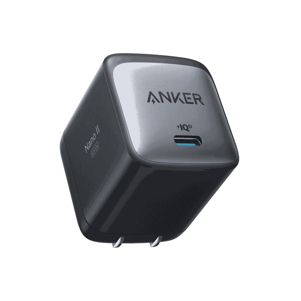 Anker 715 Charger Nano II 65W compact fast charger with foldable plug and GaN II technology