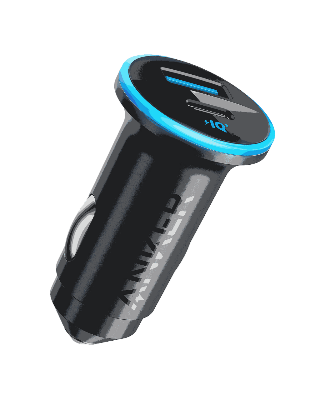Anker 323 Car Charger 52.5W fast charging dual USB-C and USB-A ports for iPhone and Samsung devices with PowerIQ 3.0 and ActiveShield 2.0 safety technology