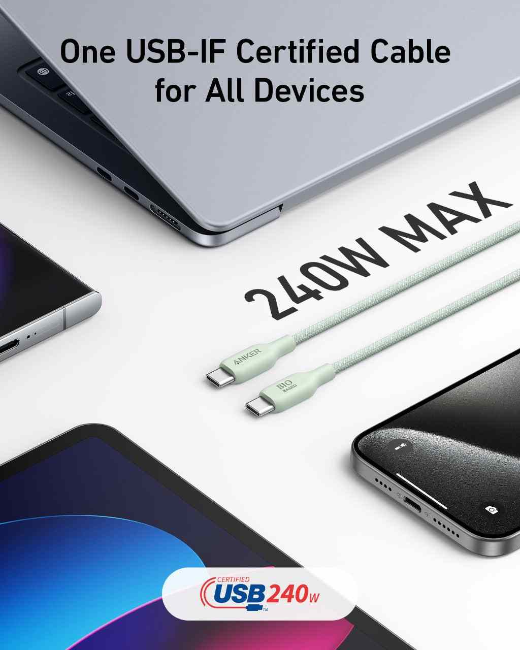 Anker <b>543</b> USB-C to USB-C Cable (Bio-Braided)