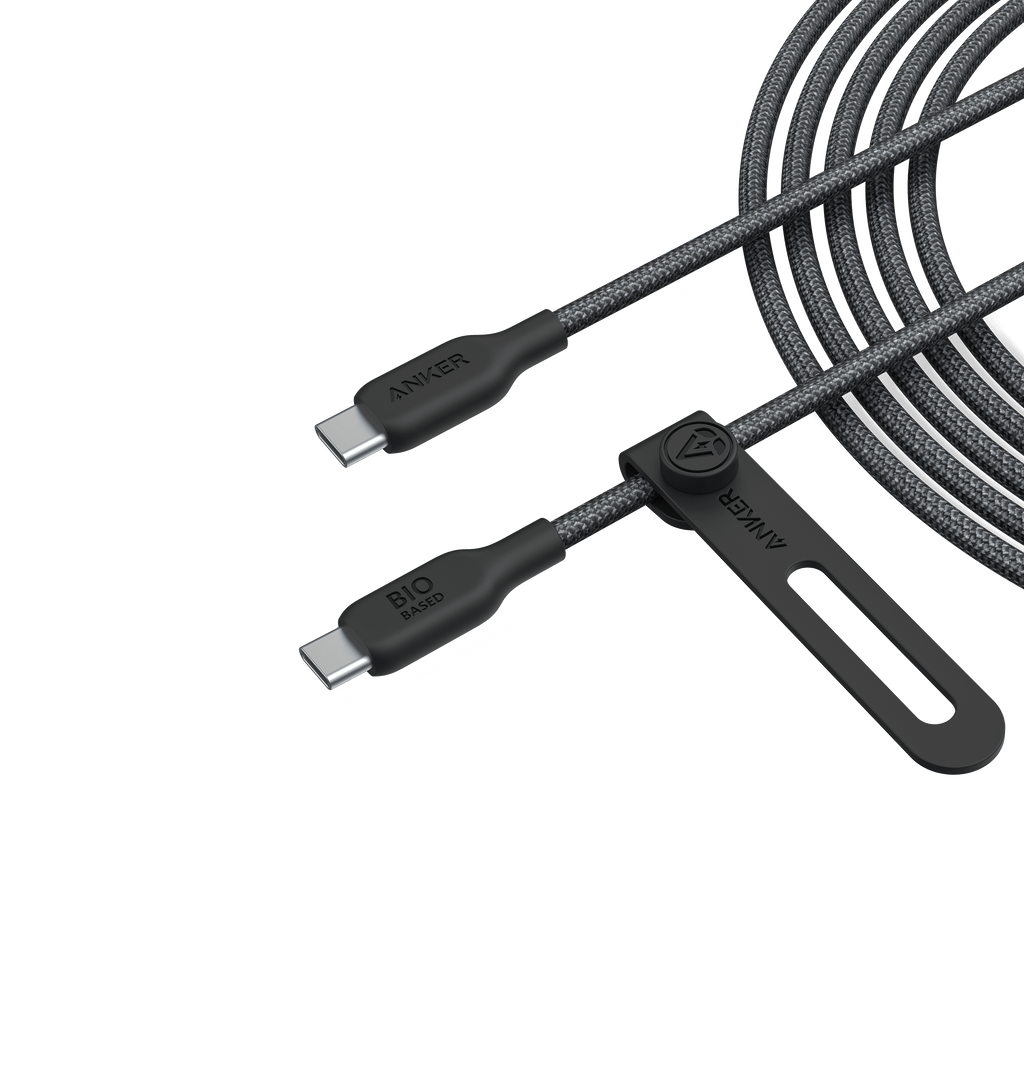 Anker 543 USB-C to USB-C bio-braided cable fast charging durable nylon material