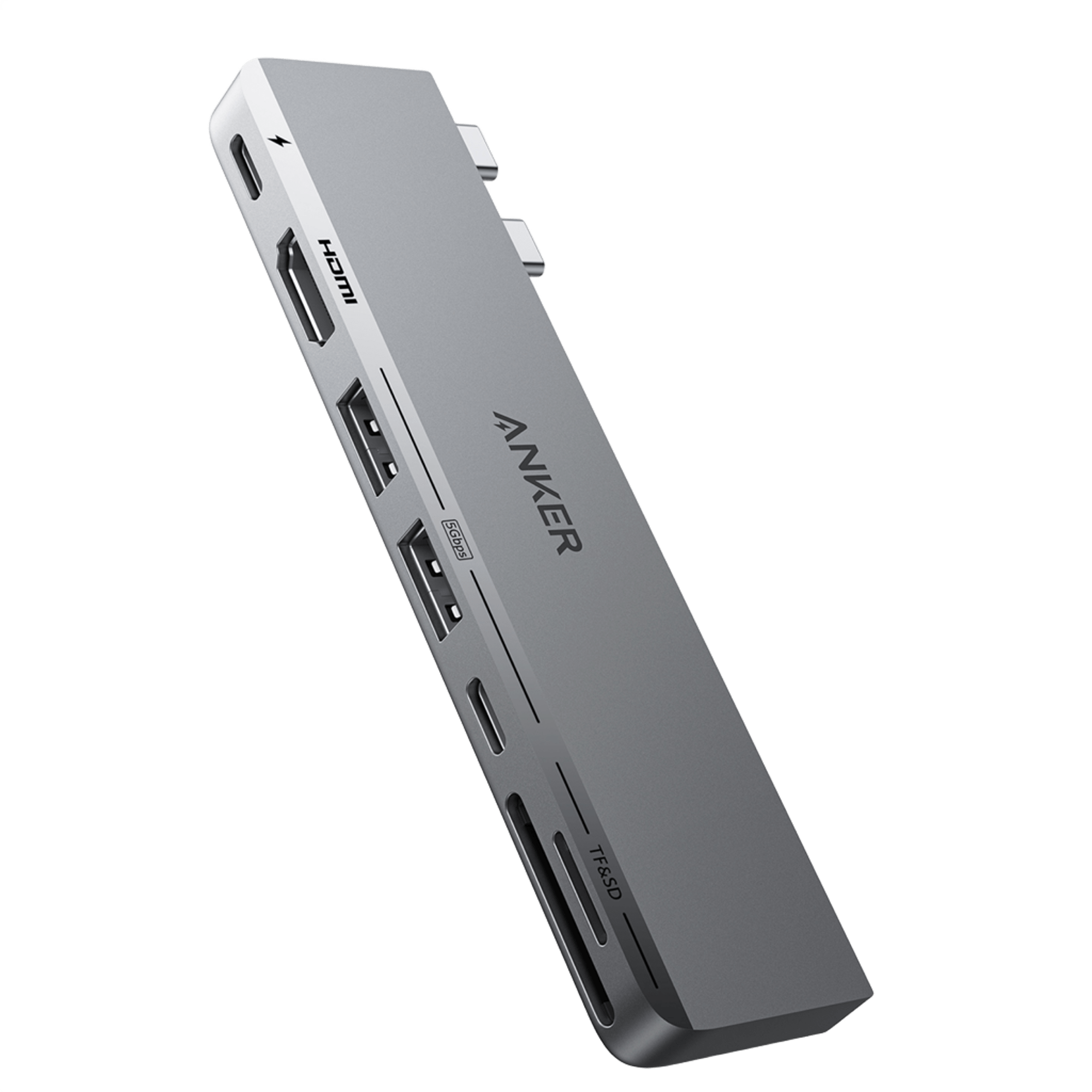Anker 547 USB-C Hub 7-in-2 for MacBook with HDMI, USB-C, USB-A, SD, and microSD ports
