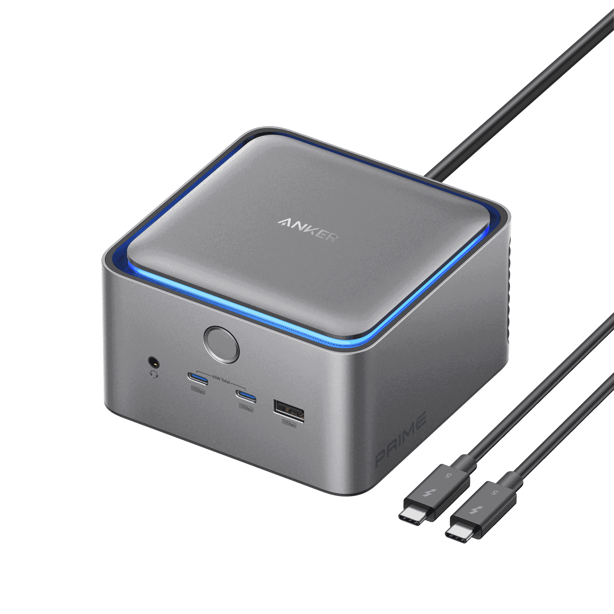 Anker Prime TB5 Docking Station 14-in-1 with Thunderbolt 5 ports, 8K dual display, fast file transfer, multiple device fast charging, and advanced cooling system
