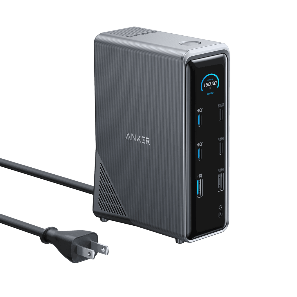 Anker Prime Charging Docking Station 14-in-1 with dual display support and 160W fast charging ports