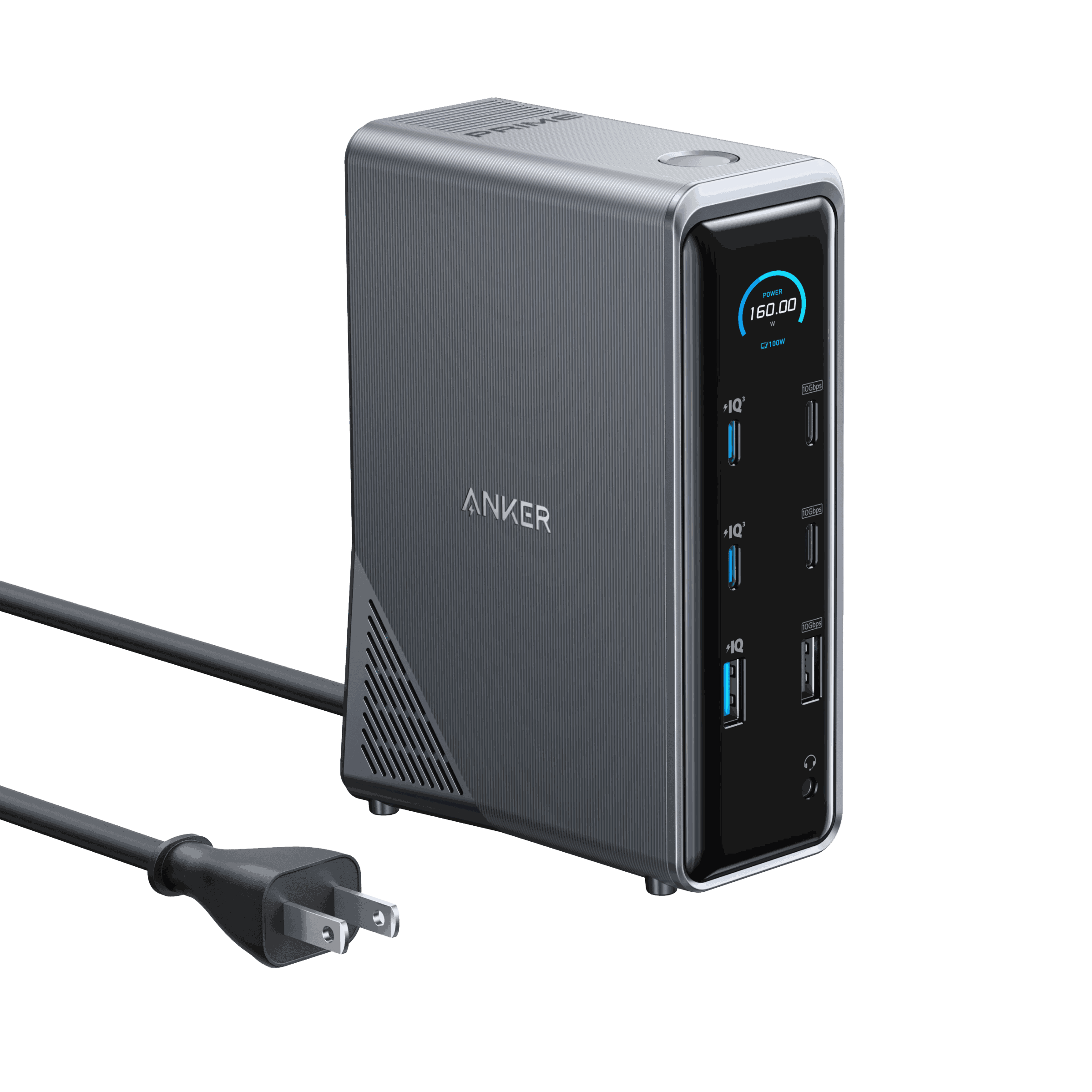 Anker Prime Charging Docking Station 14-in-1 with dual display support and 160W fast charging ports