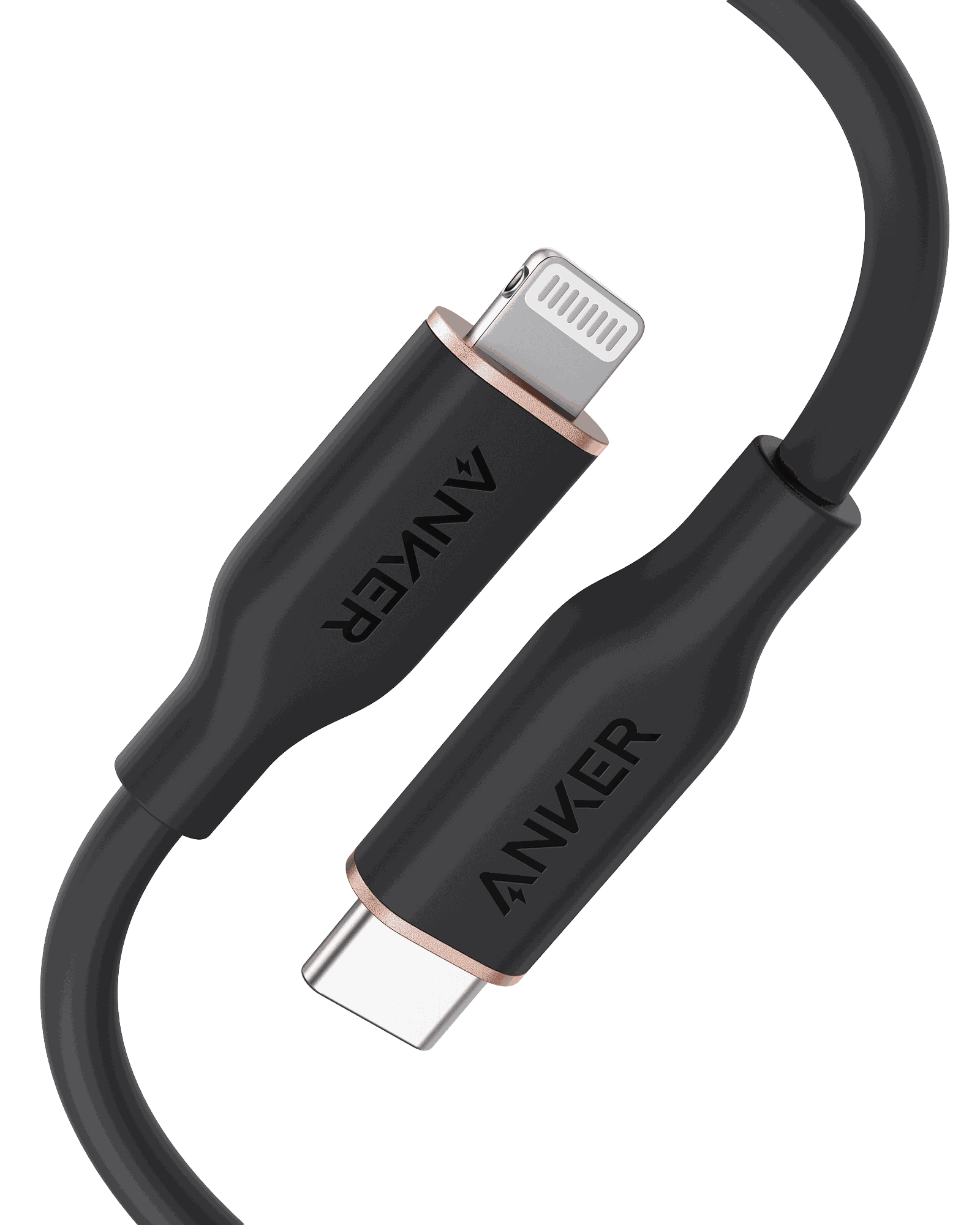 Anker 641 USB-C to Lightning Cable 3ft soft silicone PowerLine III Flow charging cable