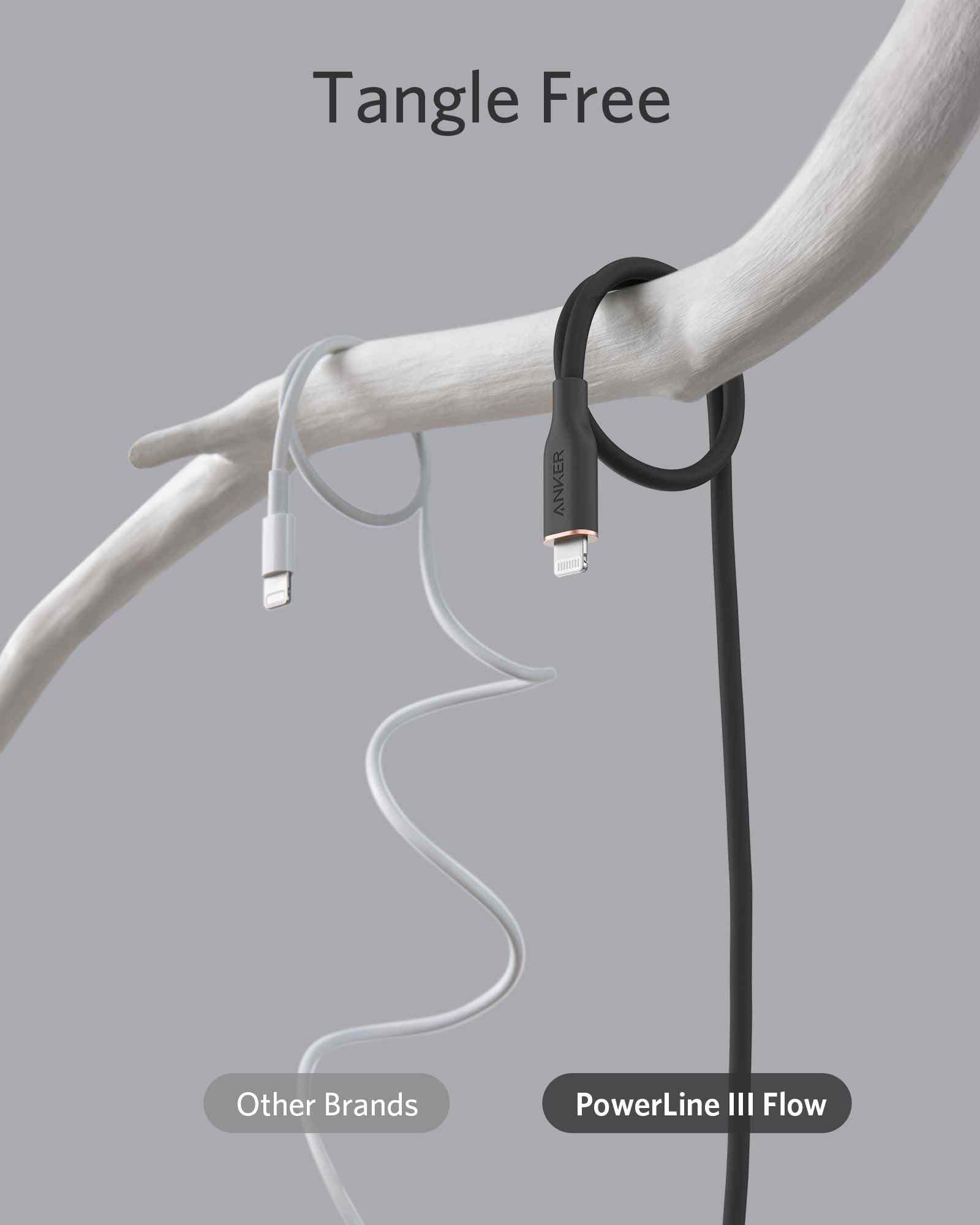 Anker <b>641</b> USB-C to Lightning Cable (Flow, 3 ft Silicone)