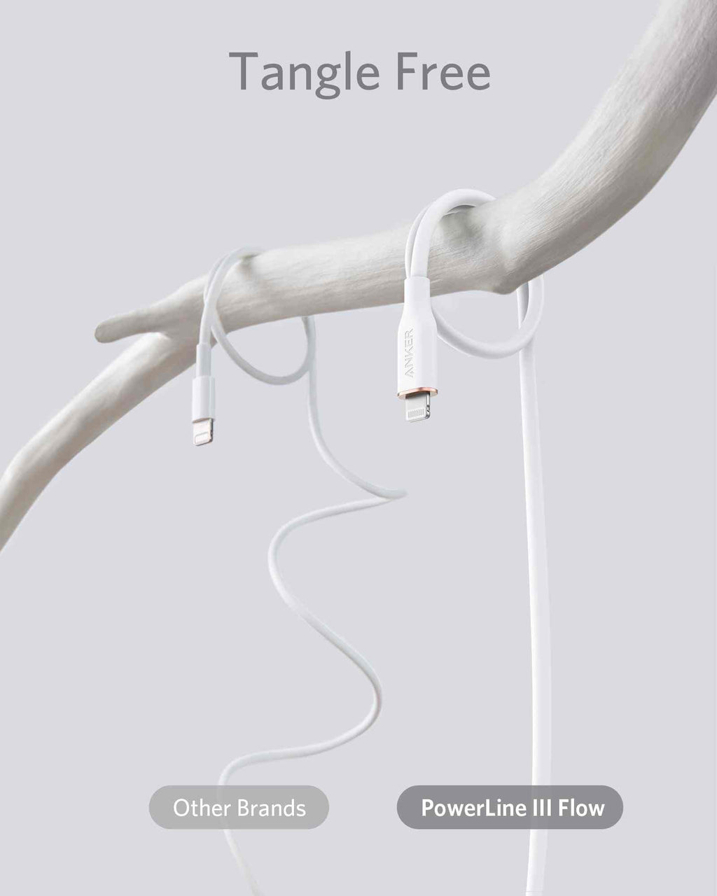 Anker <b>641</b> USB-C to Lightning Cable (Flow, 3 ft Silicone)