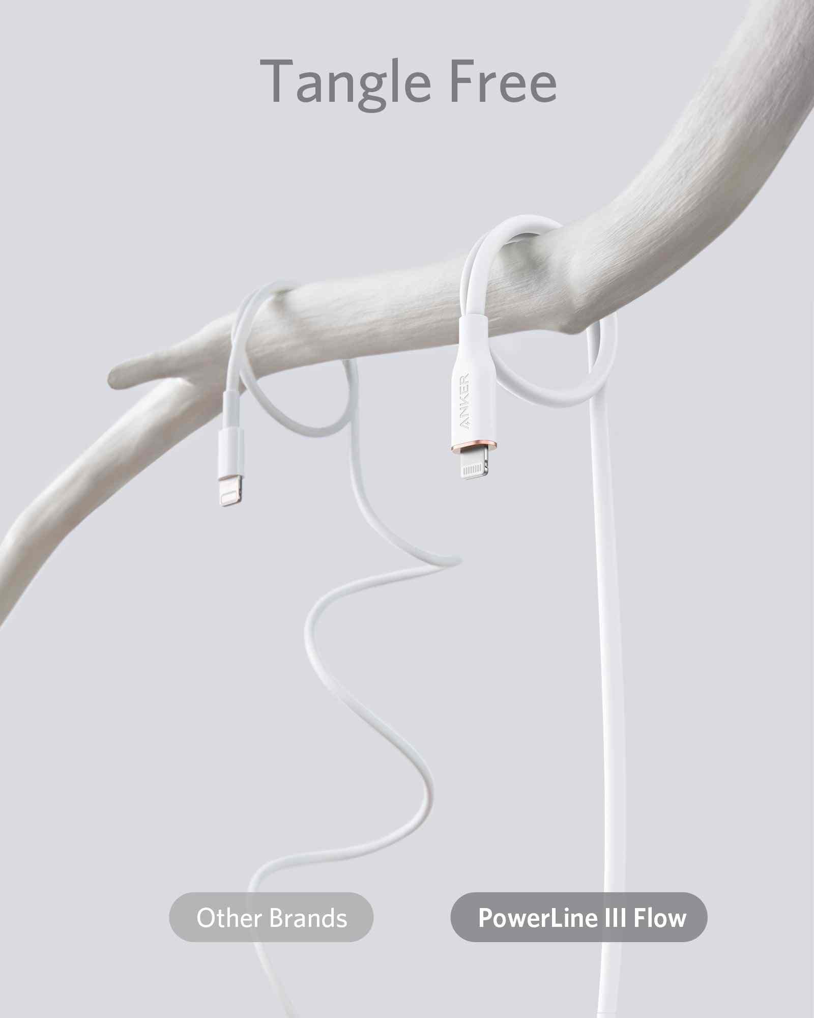 Anker <b>641</b> USB-C to Lightning Cable (Flow, 3 ft Silicone)